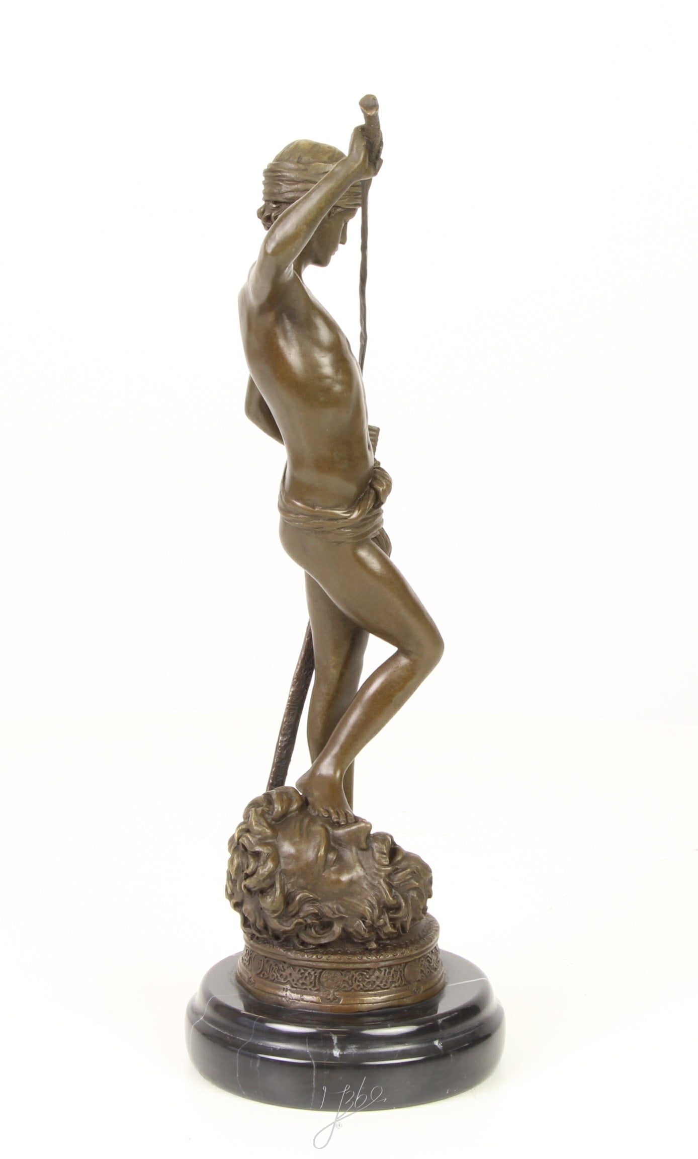 David Over Goliath - Bronze sculpture - 34 cm