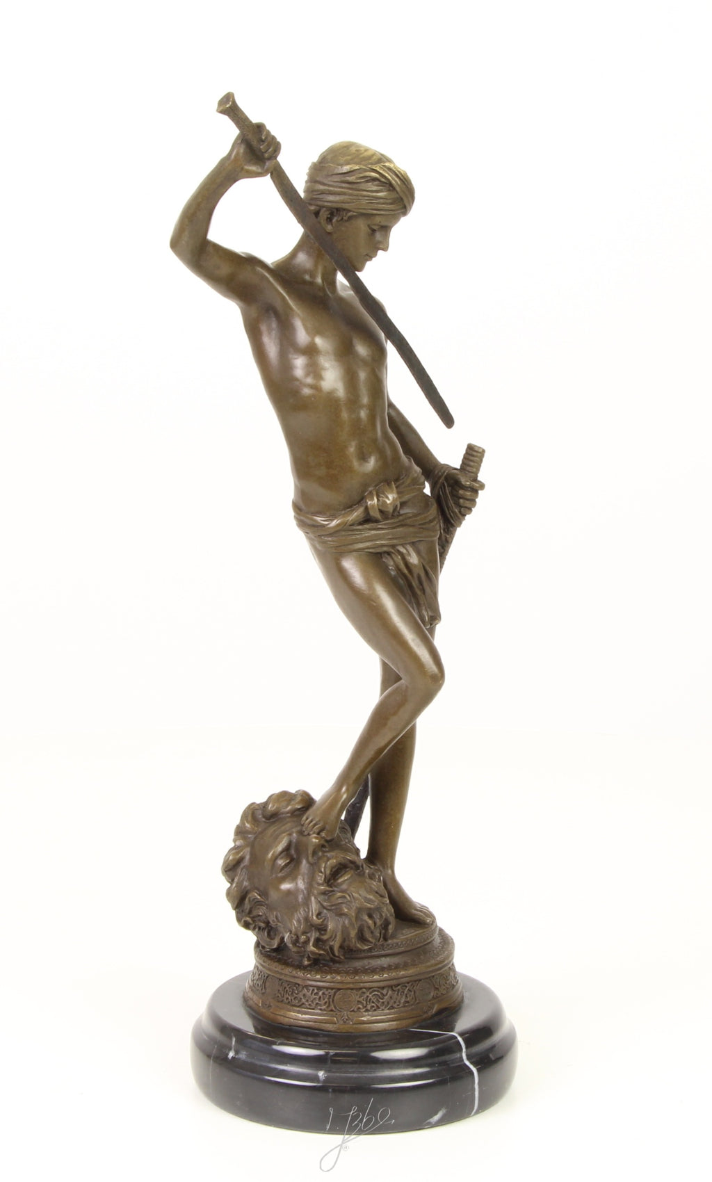 David Over Goliath - Bronze sculpture - 34 cm