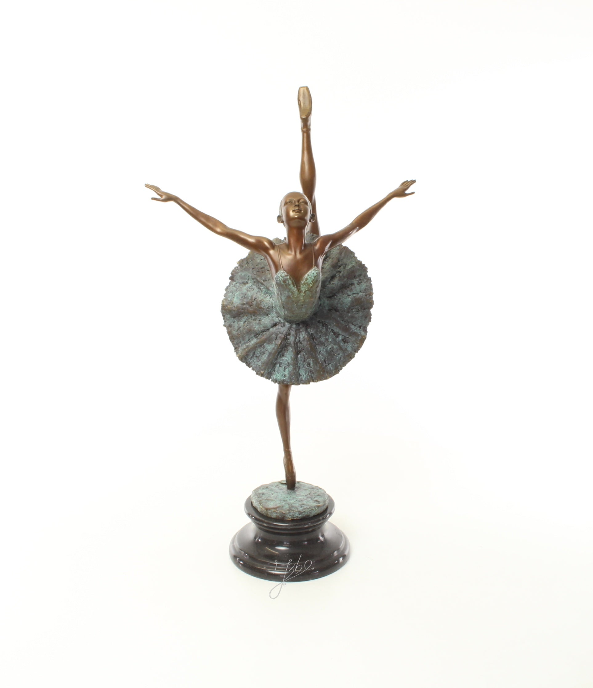 Bronzen sculptuur ‘Ballerina’ op sokkel