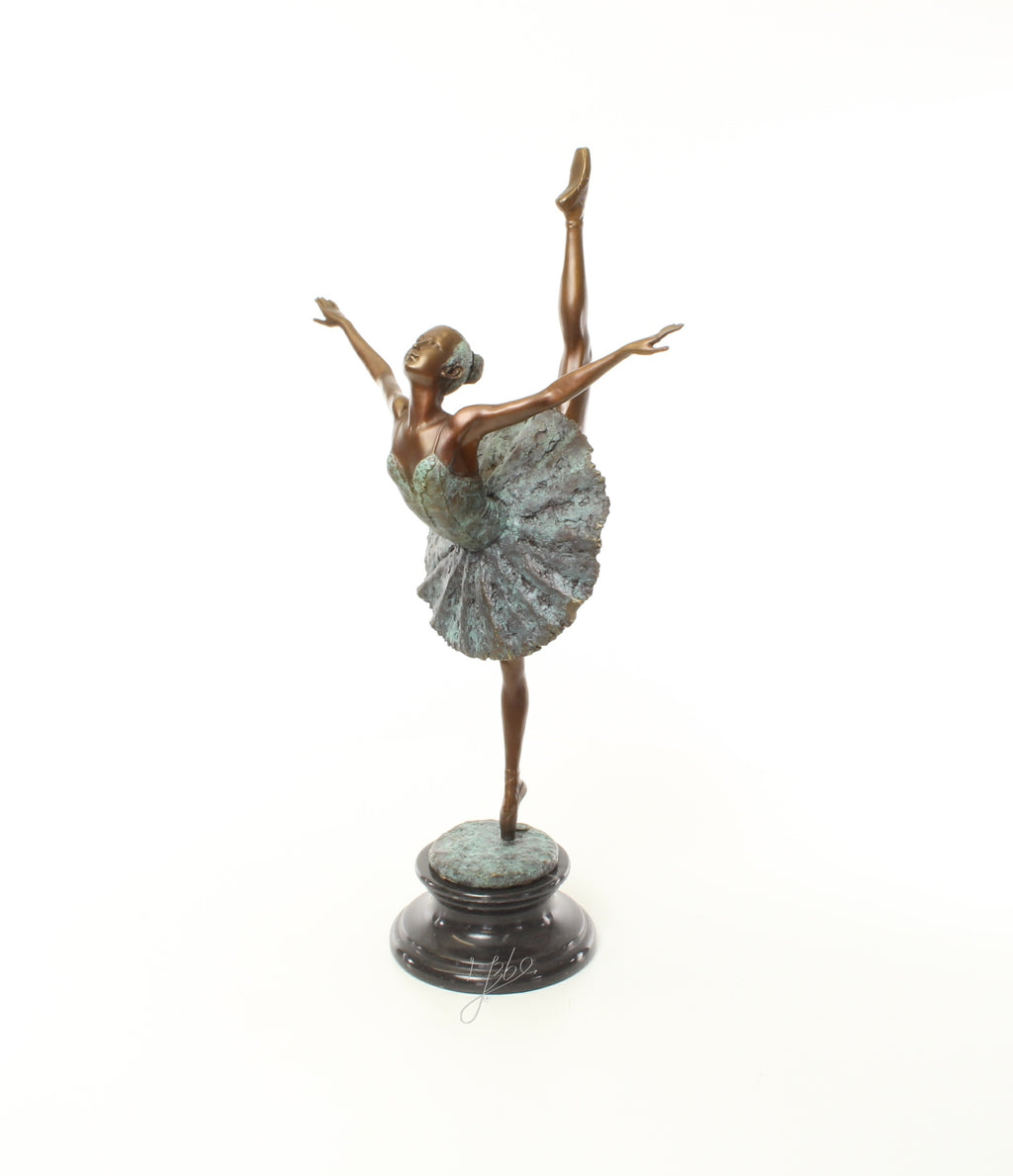 Bronzen sculptuur ‘Ballerina’ op sokkel