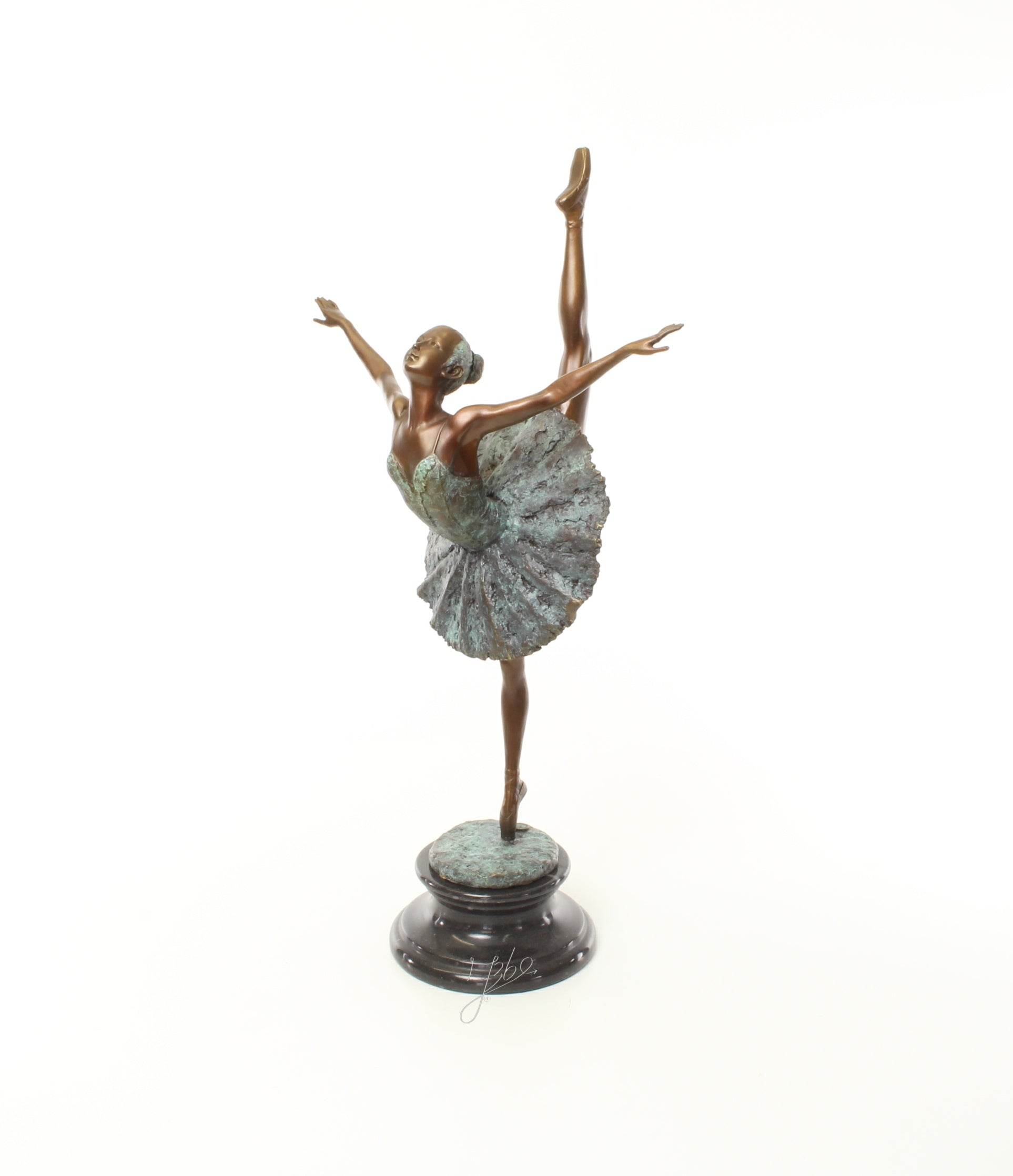 Bronzen sculptuur ‘Ballerina’ op sokkel
