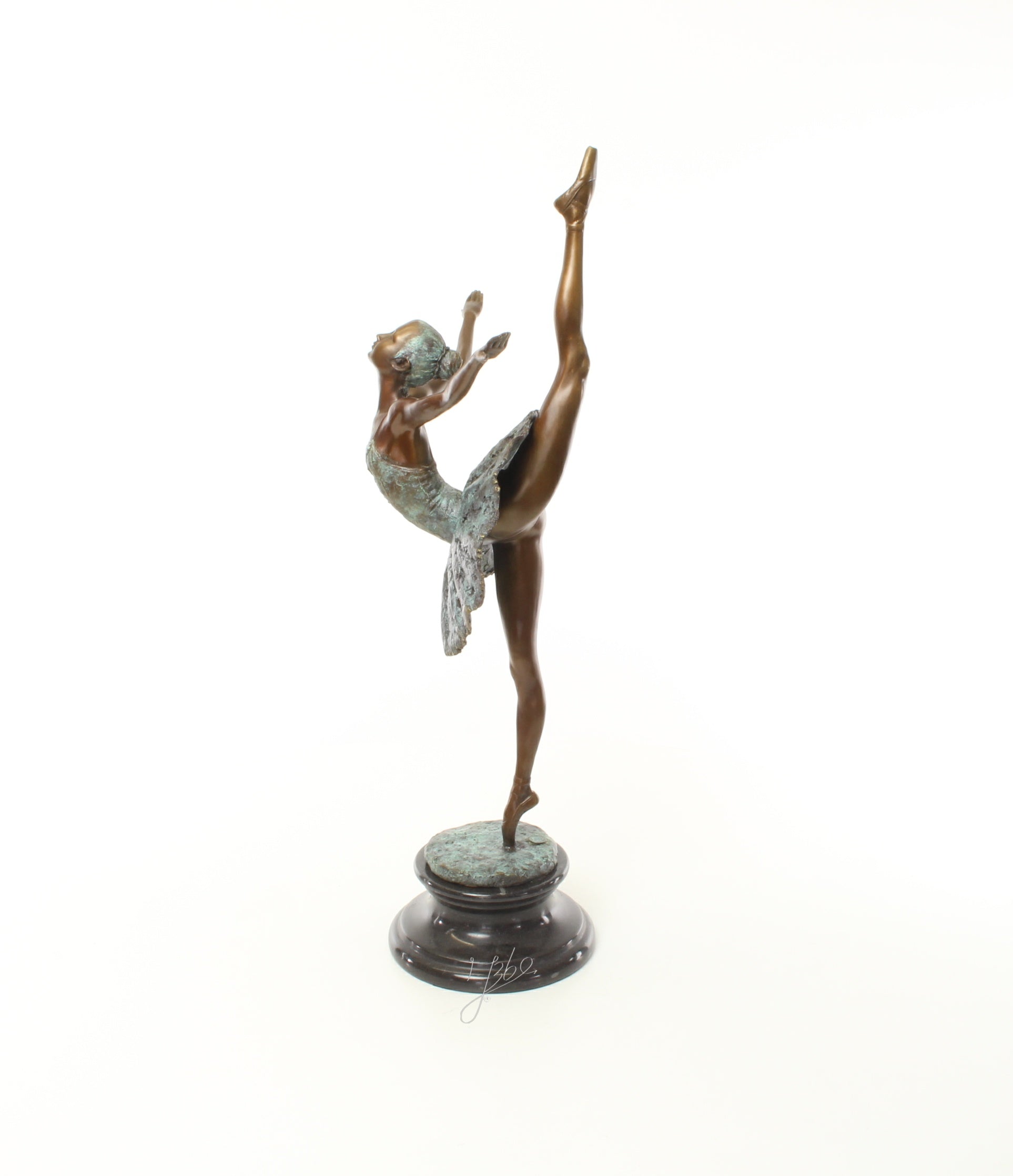 Bronzen sculptuur ‘Ballerina’ op sokkel