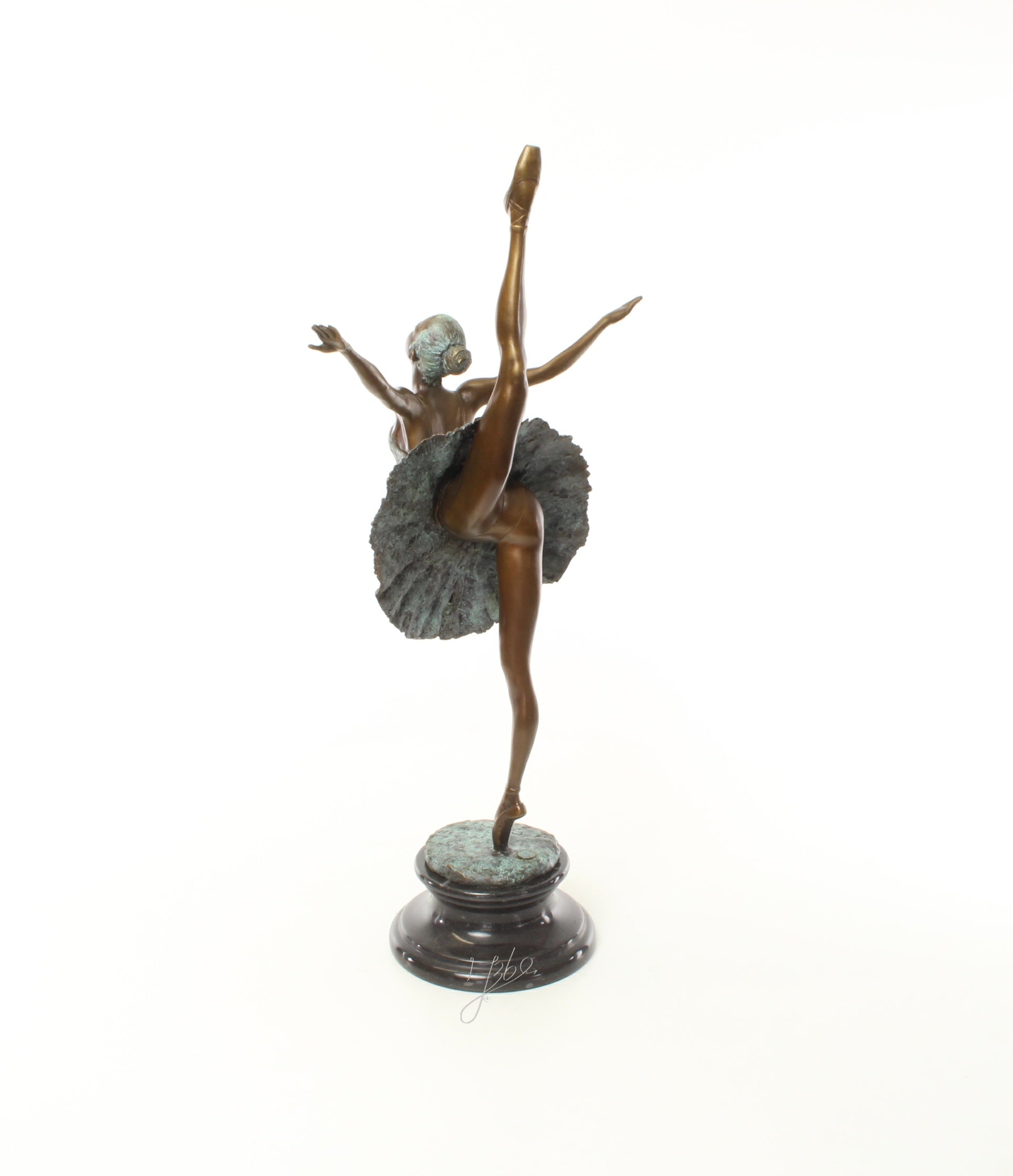 Bronzen sculptuur ‘Ballerina’ op sokkel