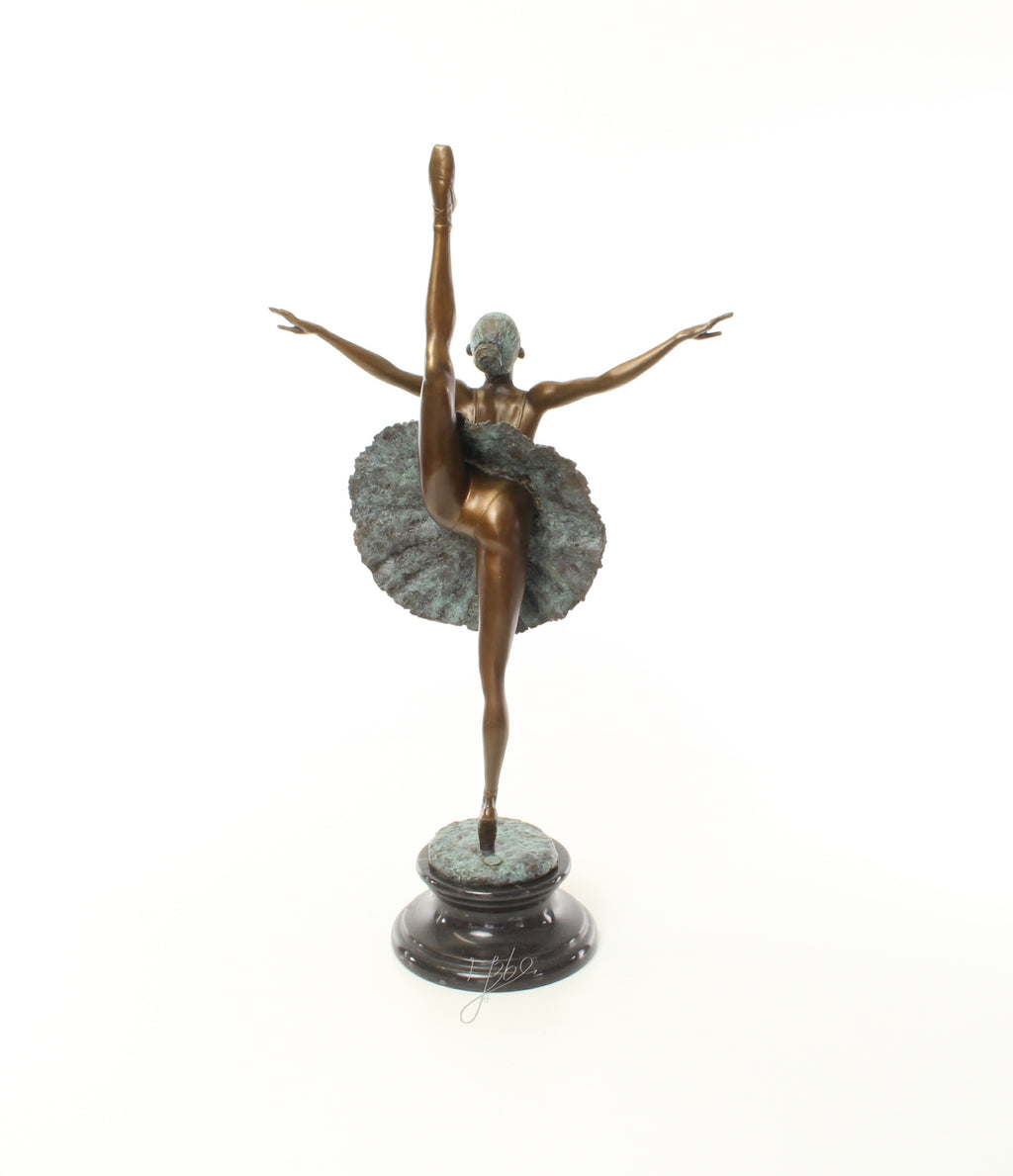 Bronzen sculptuur ‘Ballerina’ op sokkel