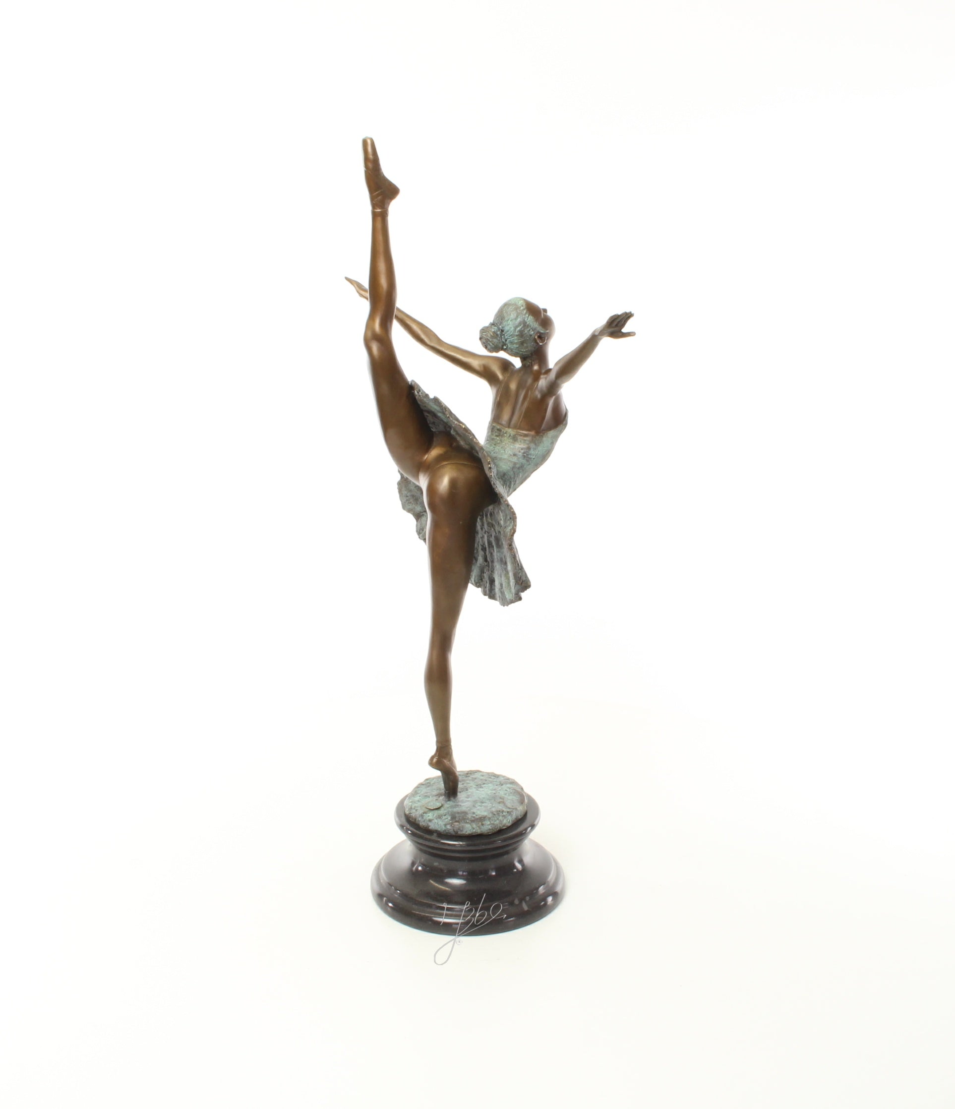 Bronzen sculptuur ‘Ballerina’ op sokkel