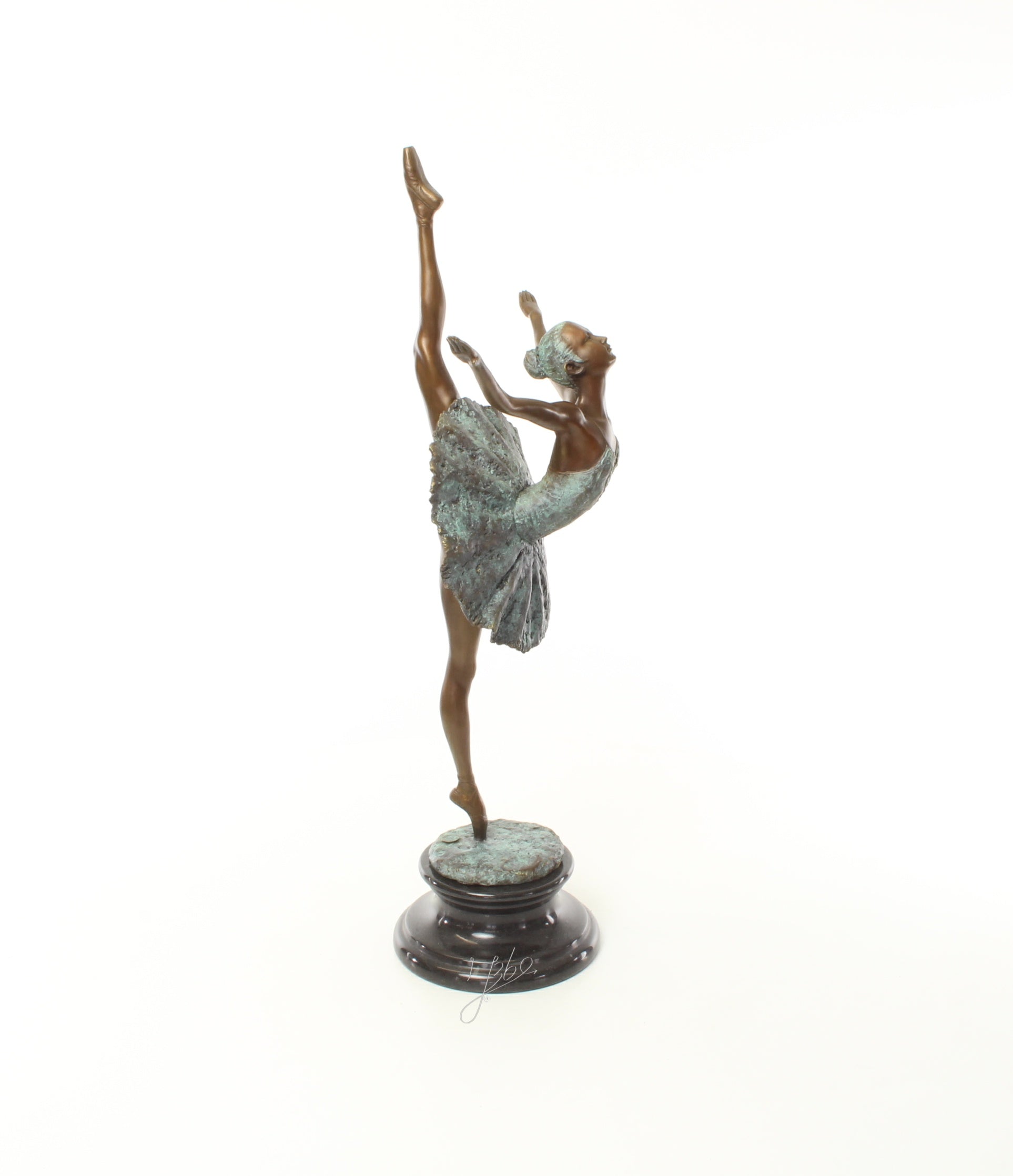Bronzen sculptuur ‘Ballerina’ op sokkel