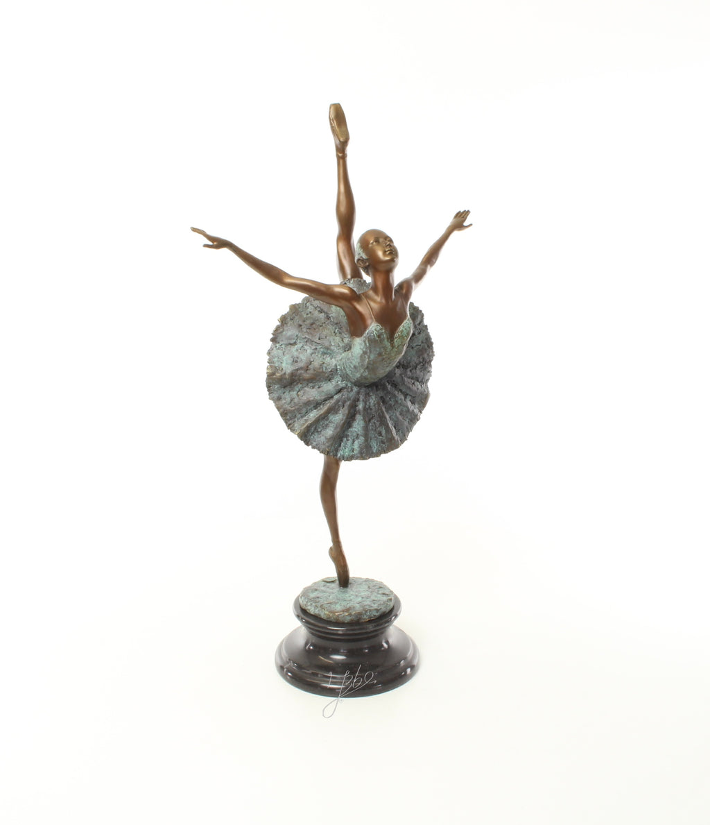 Bronzen sculptuur ‘Ballerina’ op sokkel