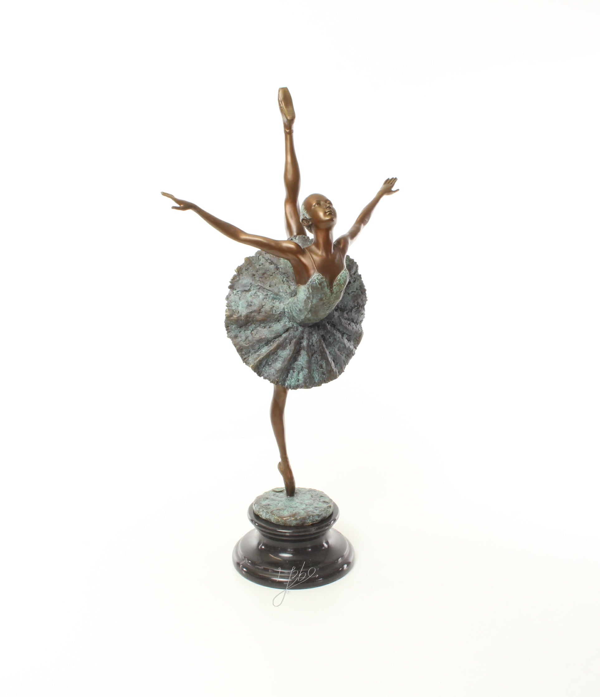 Bronzen sculptuur ‘Ballerina’ op sokkel