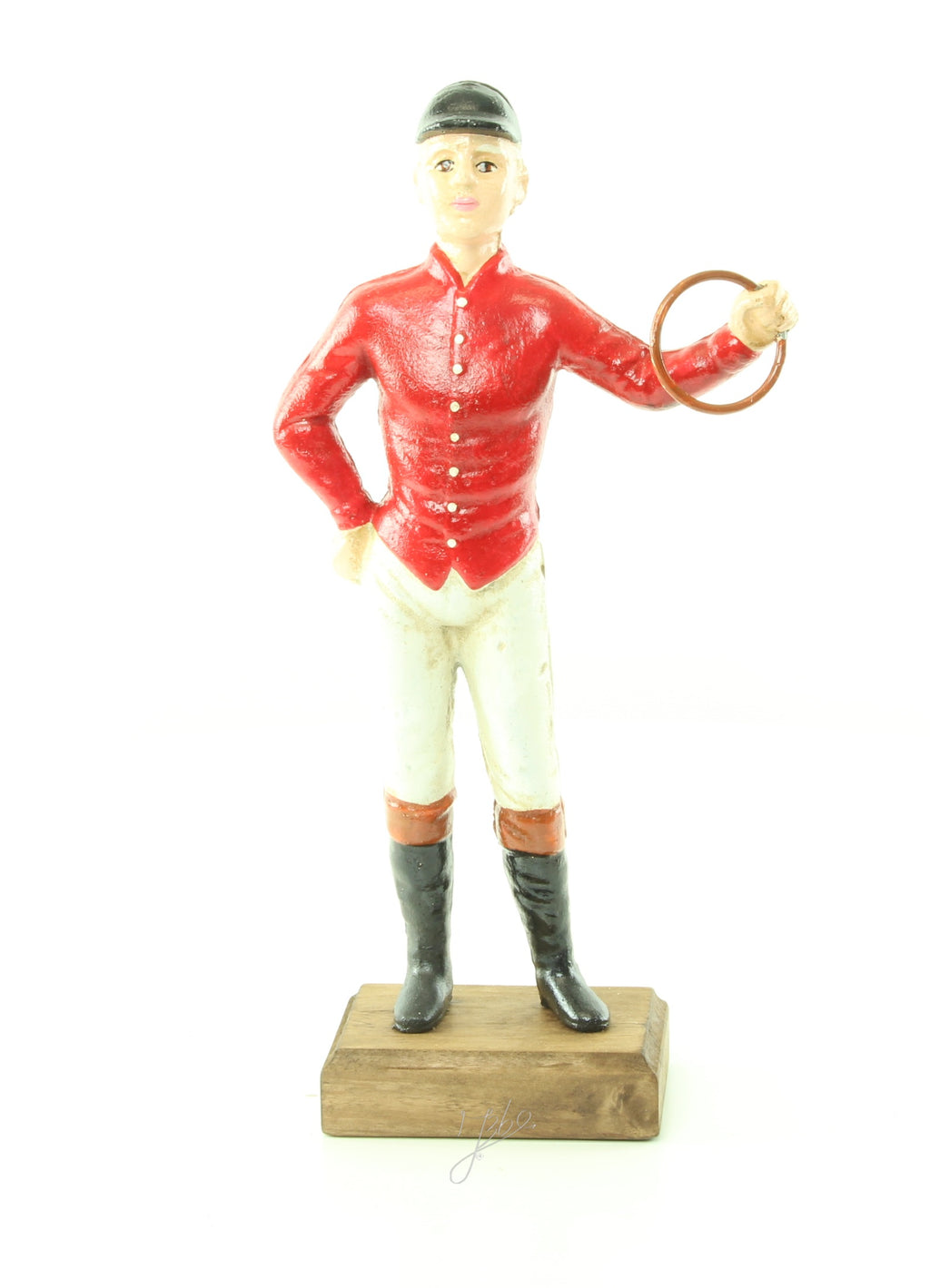 Cavalier – Gietijzer aanbindpaal – rood – 33,9 cm