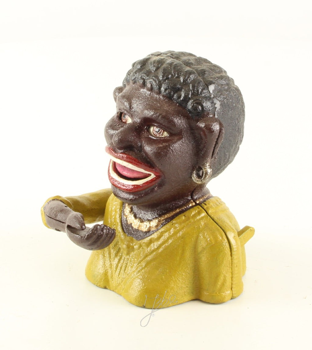 Mechanical piggy bank for women – Cast iron – 13 cm