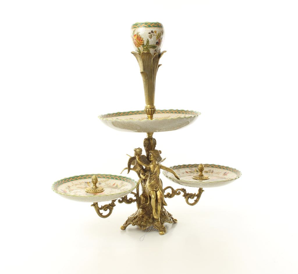 Etagere – Porcelain, bronze mount – 57.5 cm