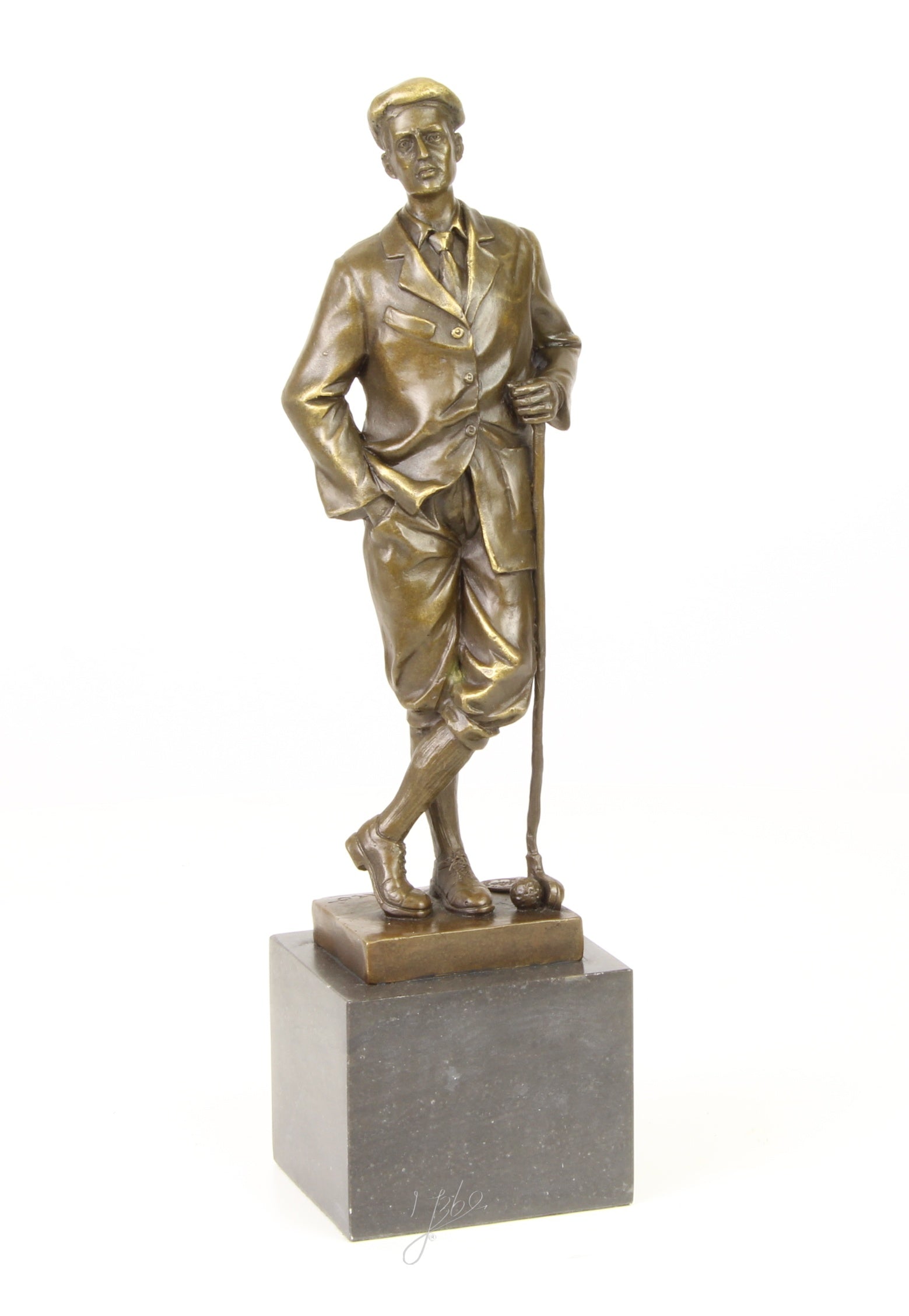 Golfer - Bronzen sculptuur - 32 cm
