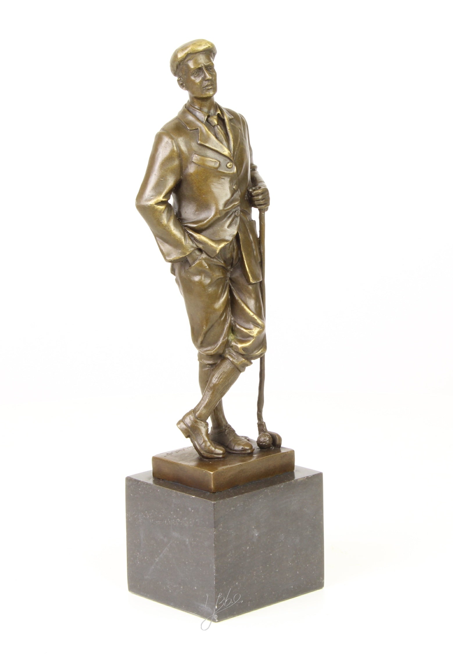 Golfer - Bronze sculpture - 32 cm