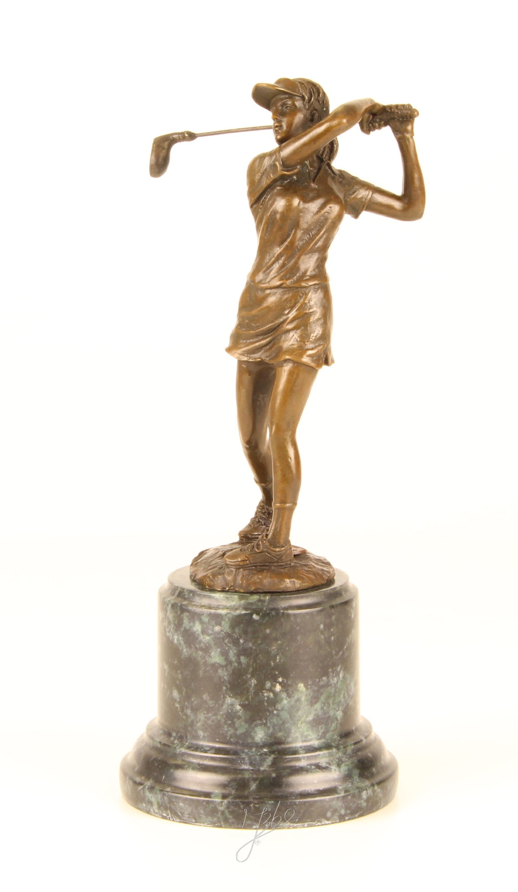 Golfer - Bronze sculpture - 27 cm