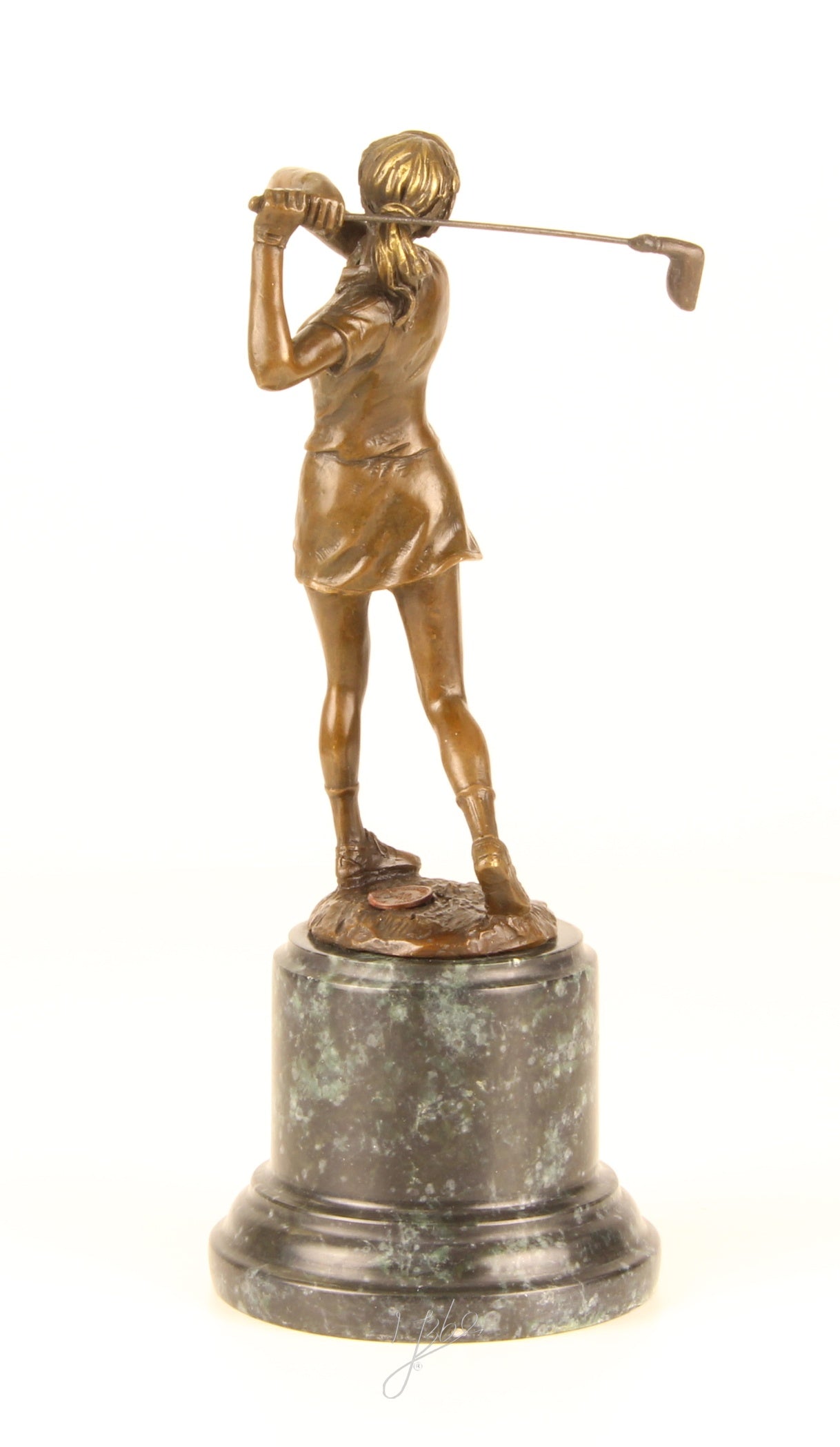 Golfer - Bronze sculpture - 27 cm