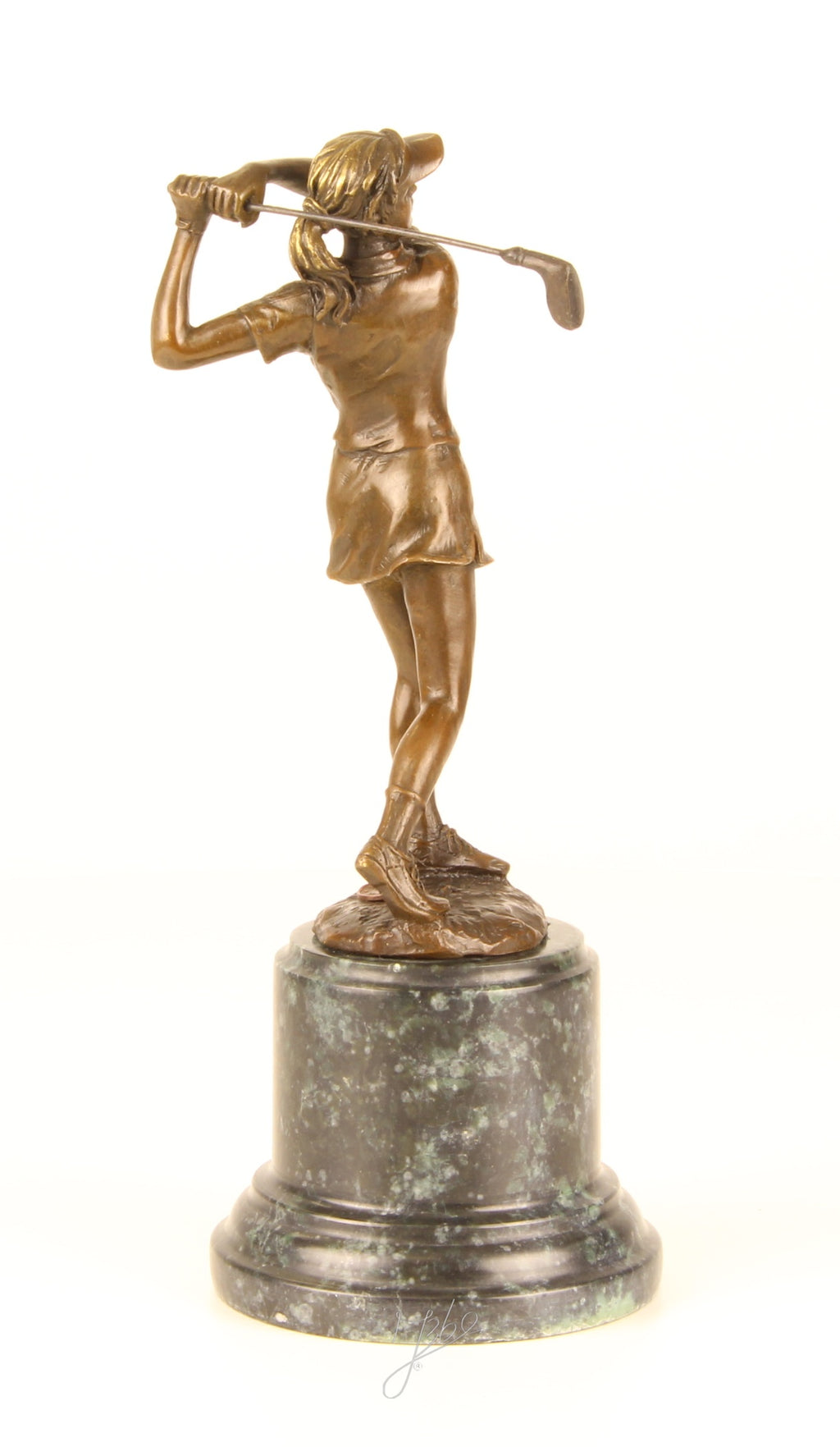 Golfer - Bronze sculpture - 27 cm