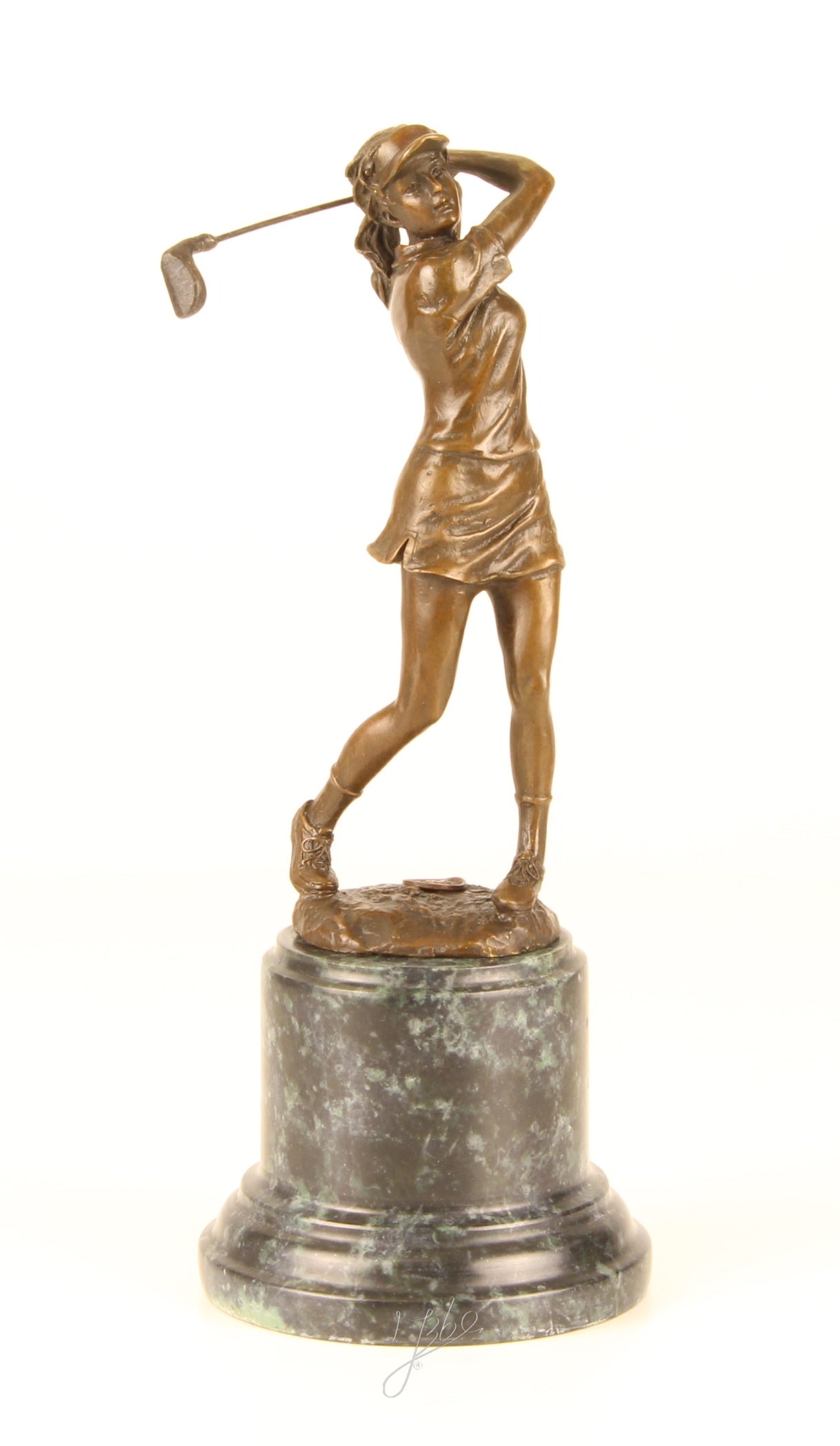 Golfer - Bronze sculpture - 27 cm