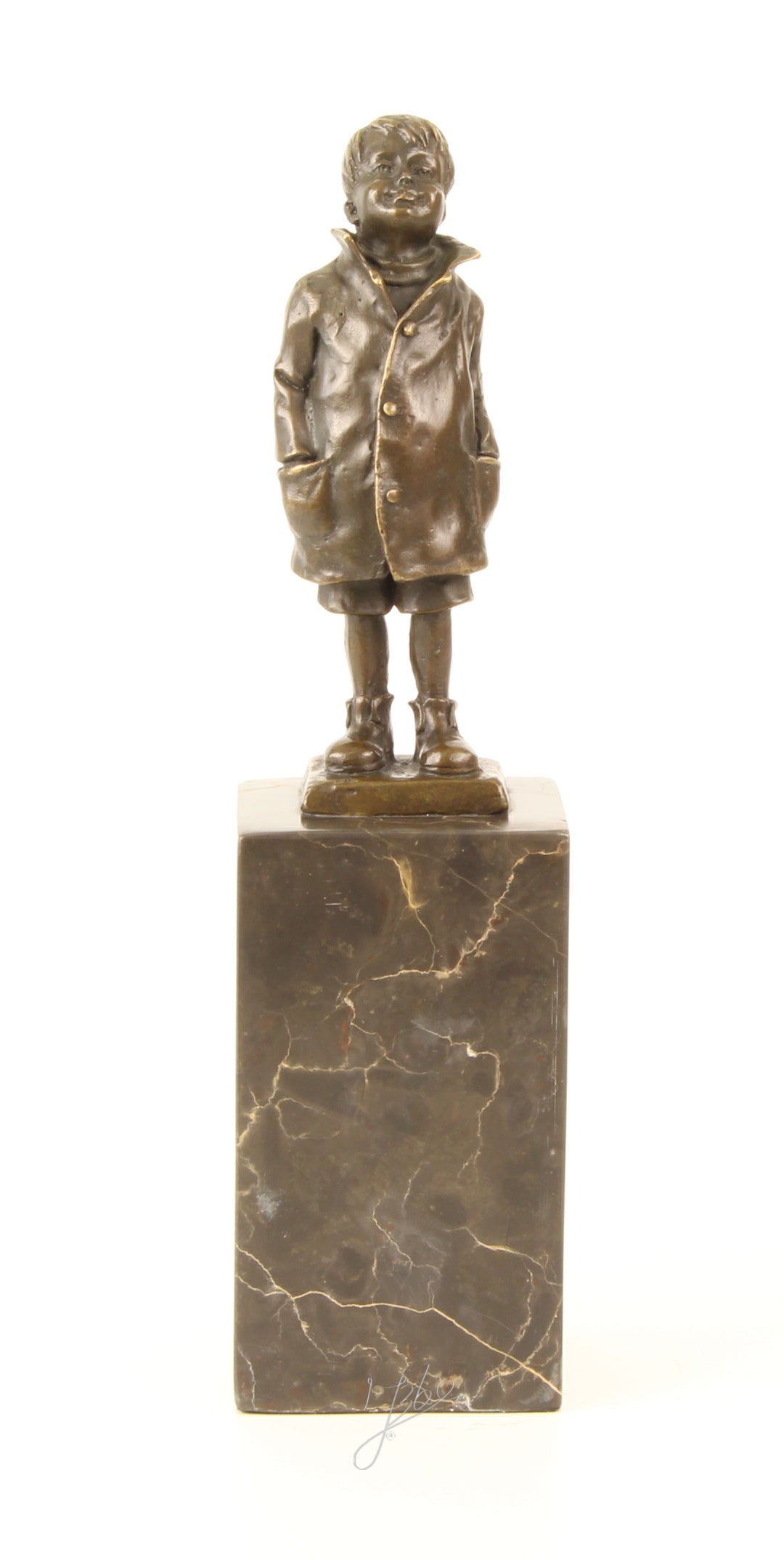 Boy - Bronze sculpture - 28 cm