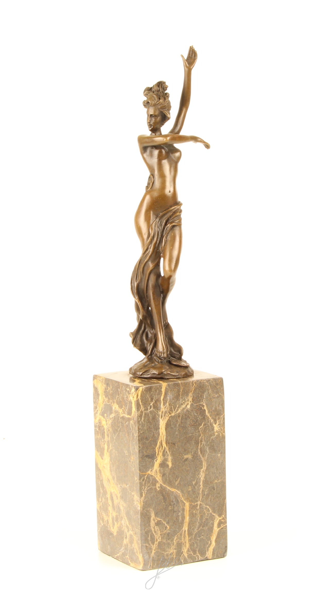Naked Dancer - Bronze sculpture - 37 cm