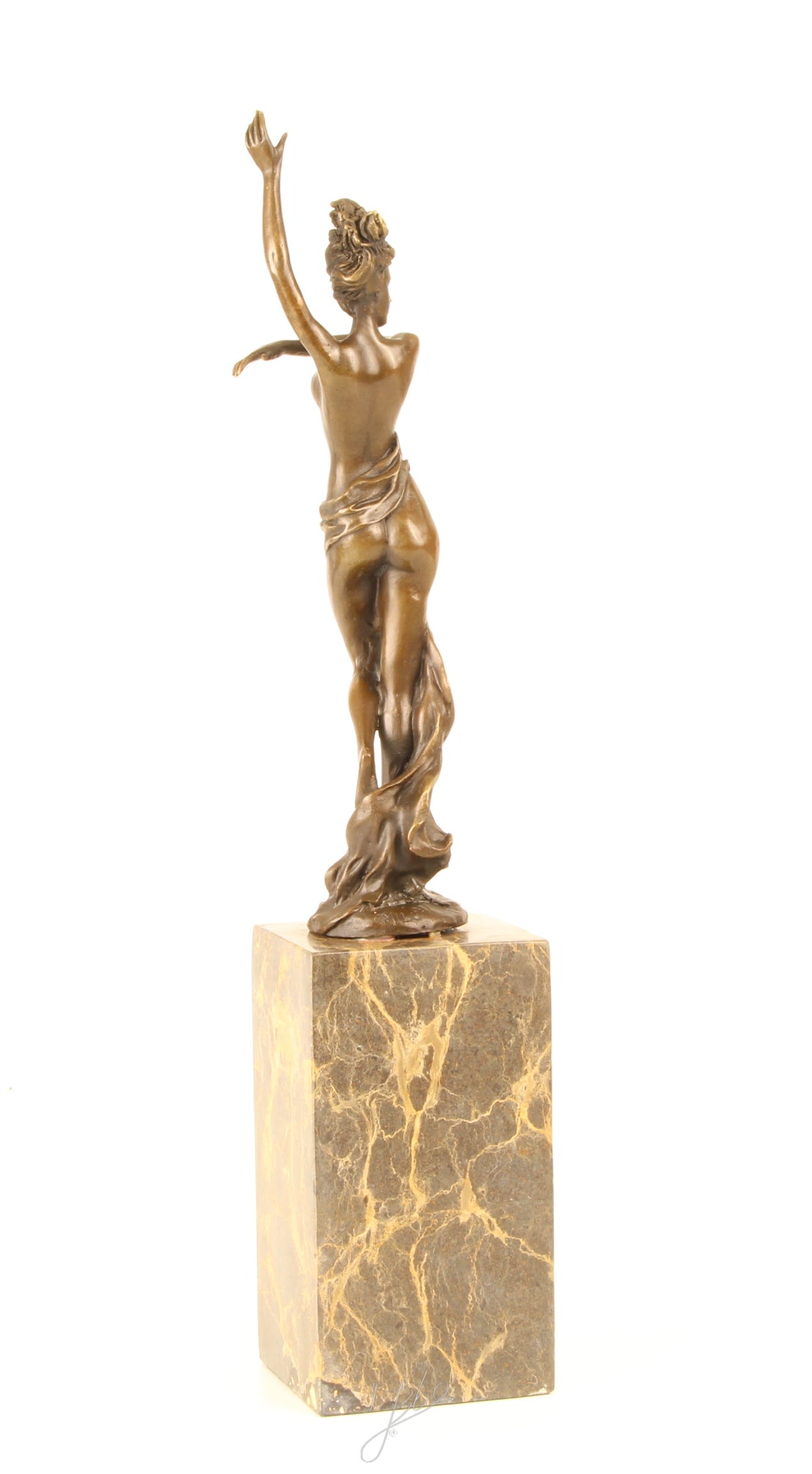 Naked Dancer - Bronze sculpture - 37 cm