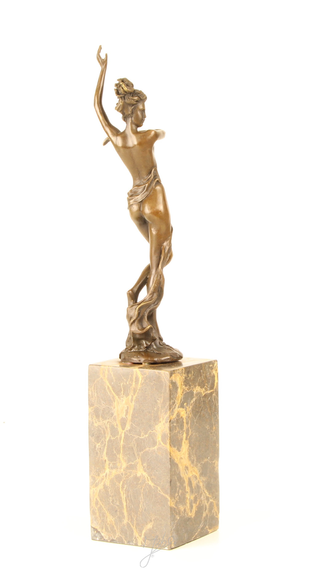 Naked Dancer - Bronze sculpture - 37 cm