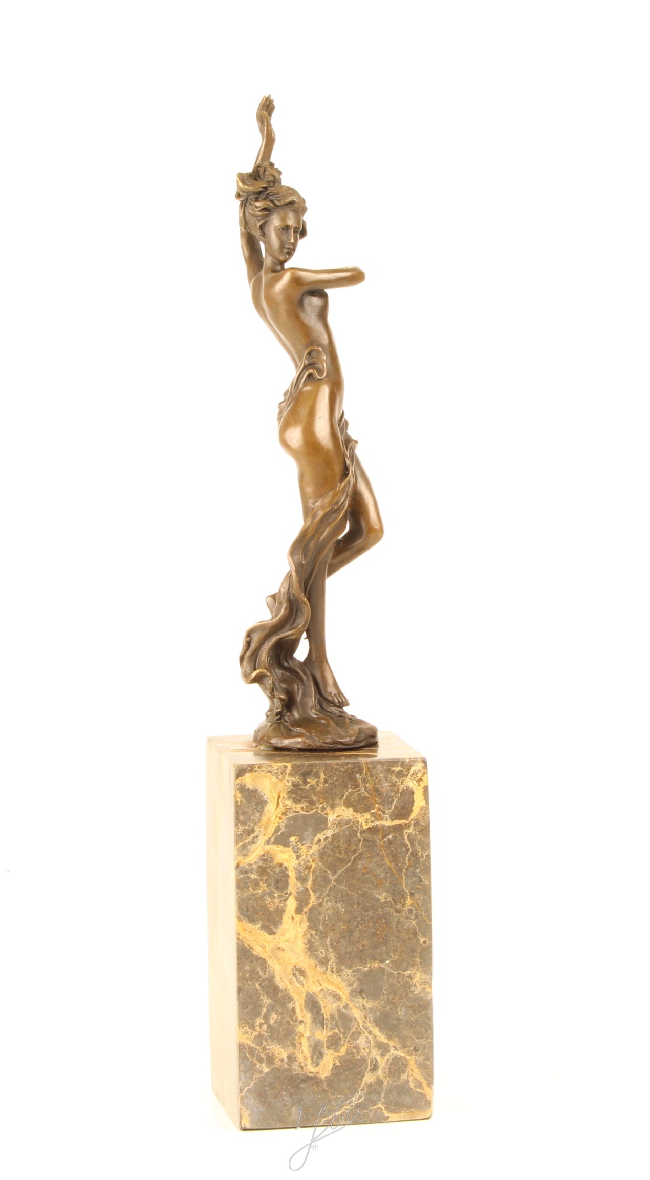 Naked Dancer - Bronze sculpture - 37 cm