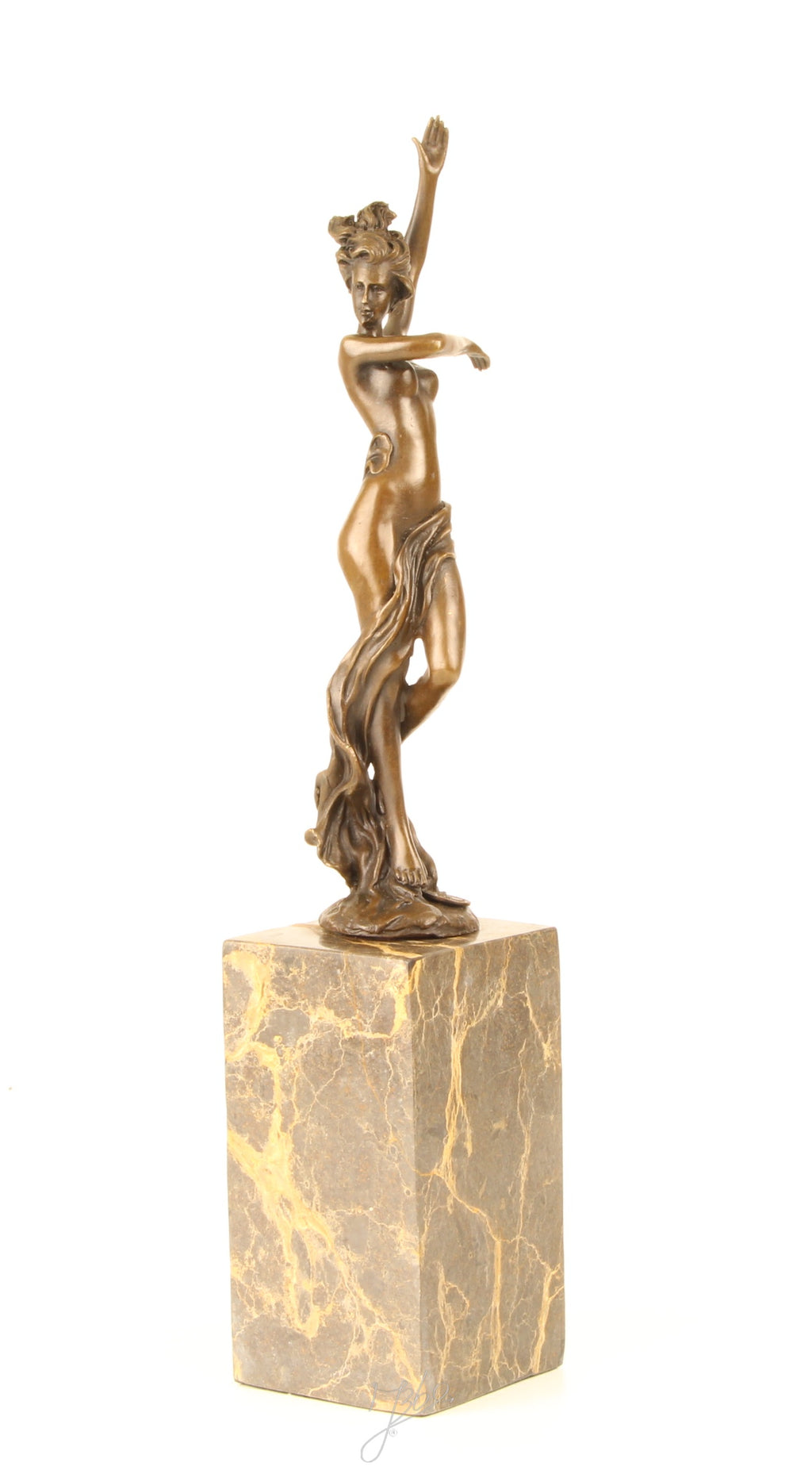 Naked Dancer - Bronze sculpture - 37 cm
