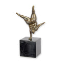 A MODERNIST BRONZE SCULPTURE OF A BALANCING LADY
