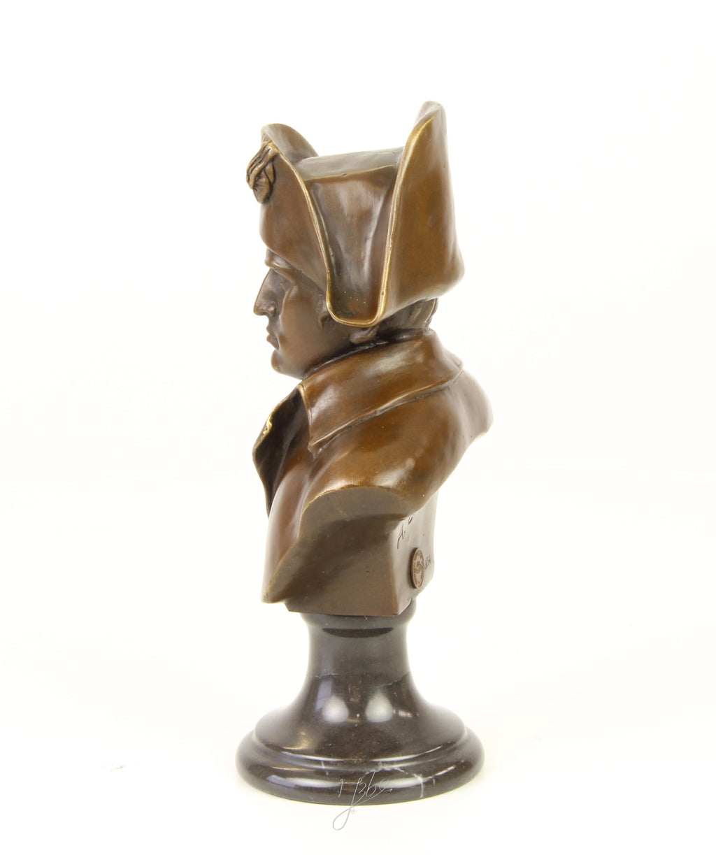 Napoleon – Bronzen buste, marmer – 24,9 cm