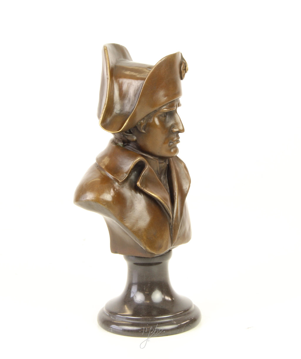 Napoleon – Bronzen buste, marmer – 24,9 cm