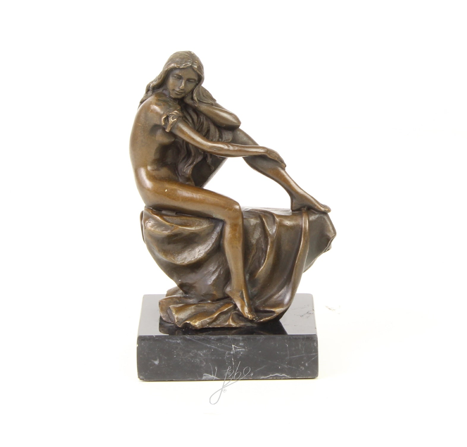 Bronzen vrouwelijk naakt sculptuur