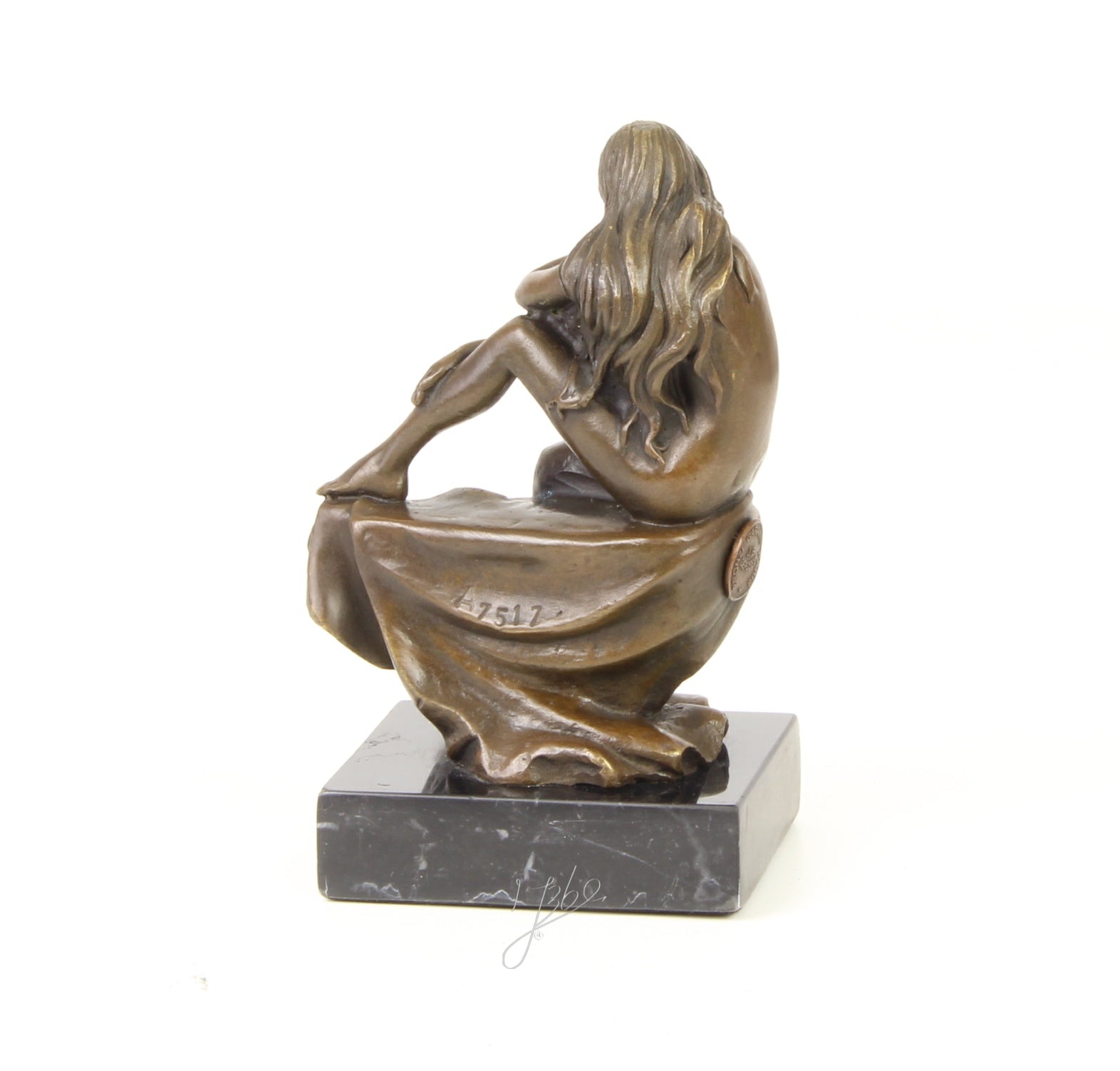 Bronzen vrouwelijk naakt sculptuur