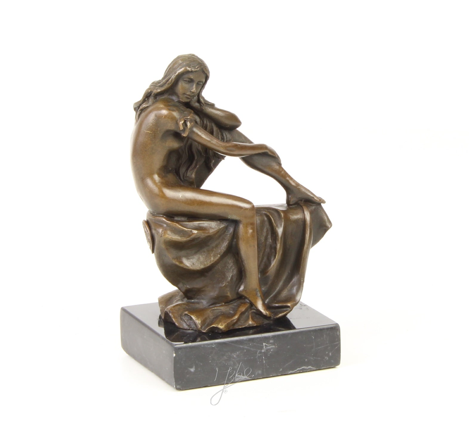 Bronzen vrouwelijk naakt sculptuur