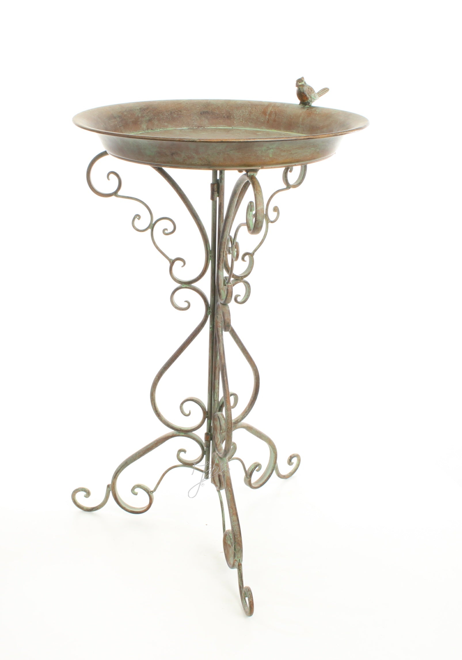 Set vogelbaden – IJzer, verweerd groen – 74 cm