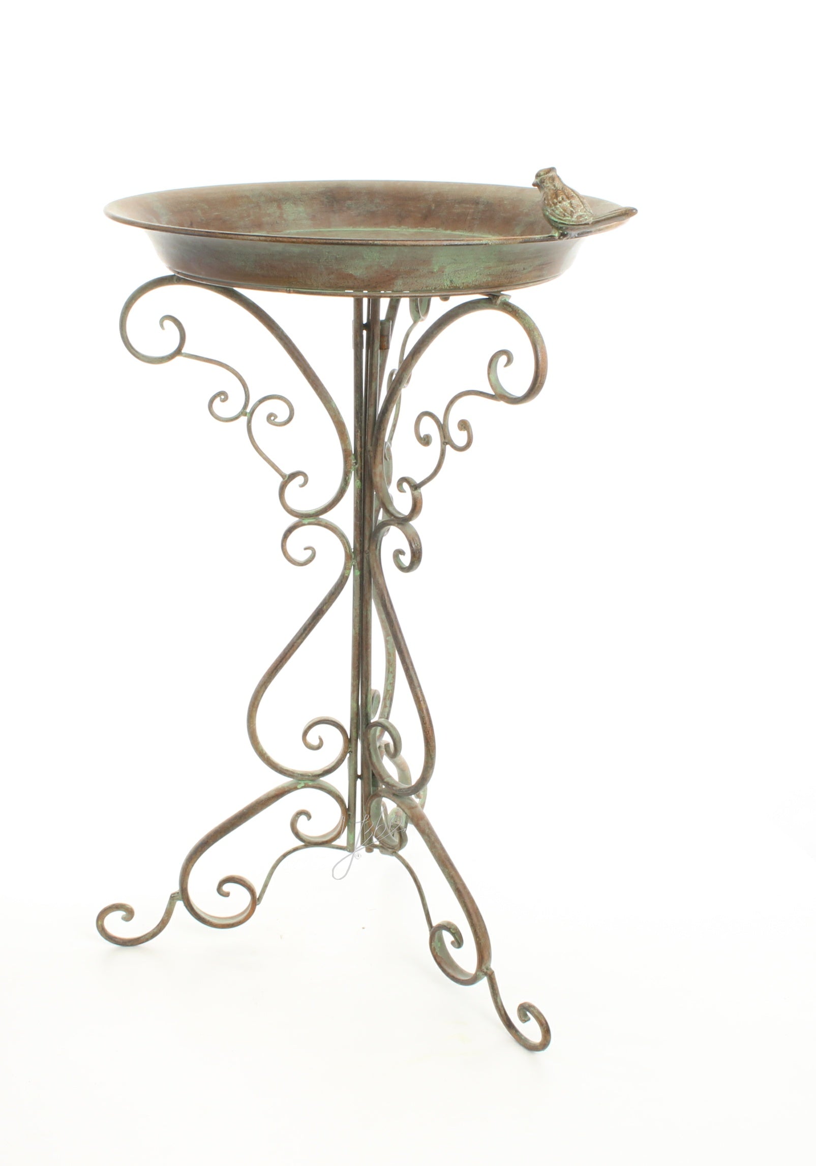 Set vogelbaden – IJzer, verweerd groen – 74 cm