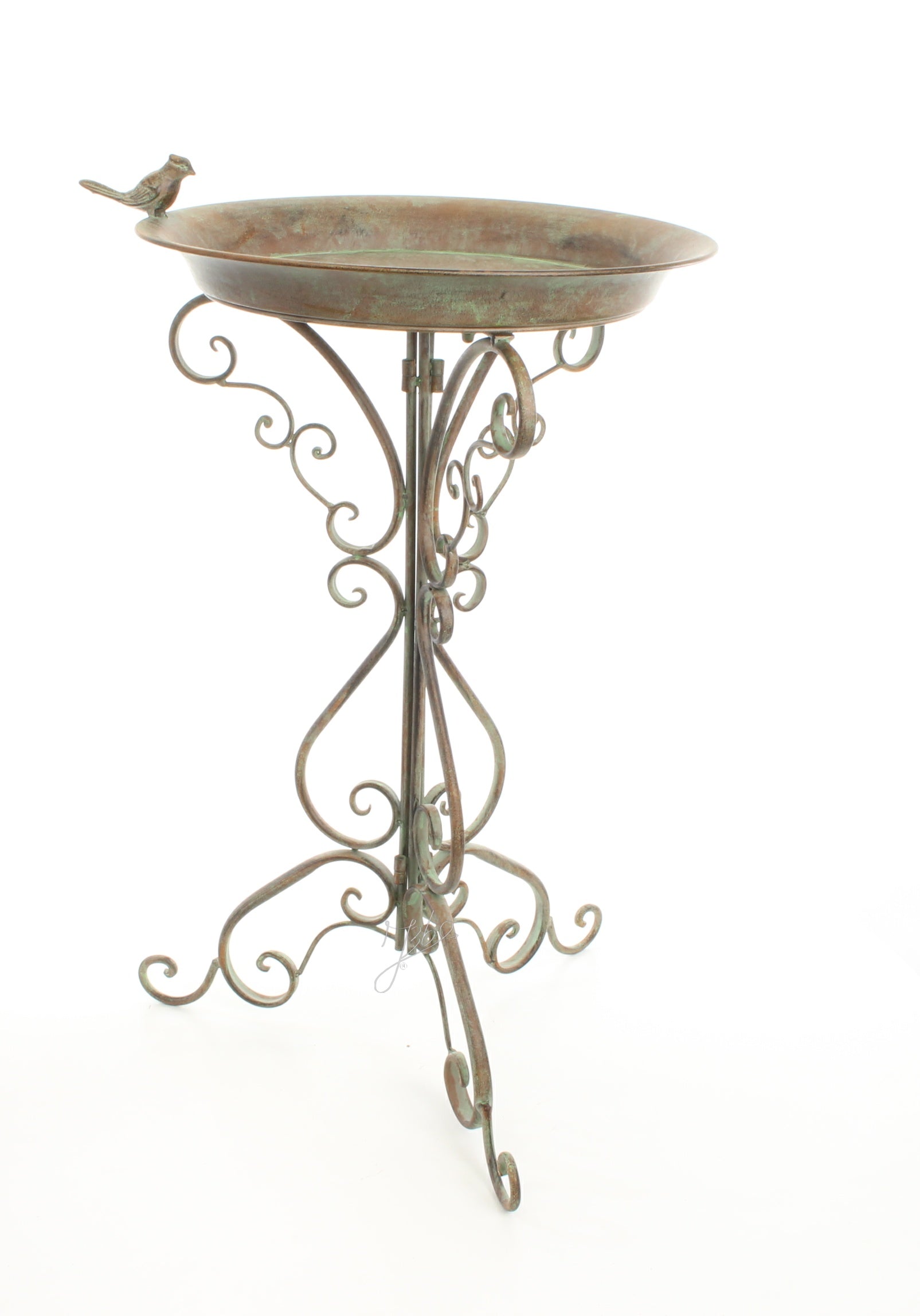 Set vogelbaden – IJzer, verweerd groen – 74 cm