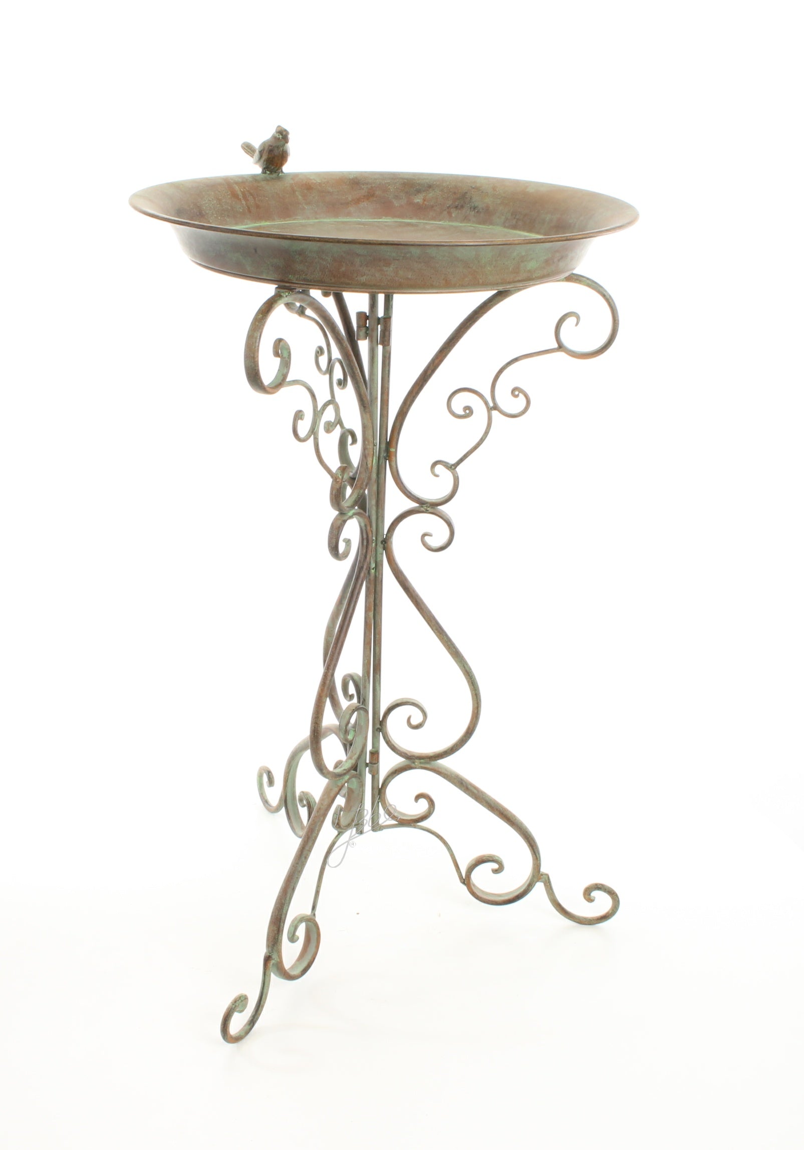 Set vogelbaden – IJzer, verweerd groen – 74 cm