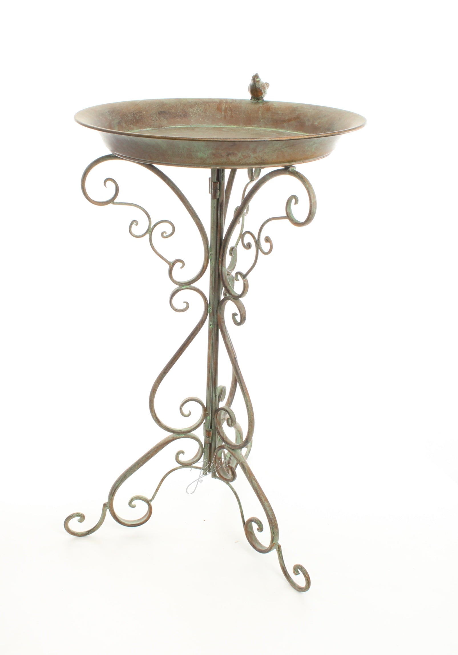 Set vogelbaden – IJzer, verweerd groen – 74 cm