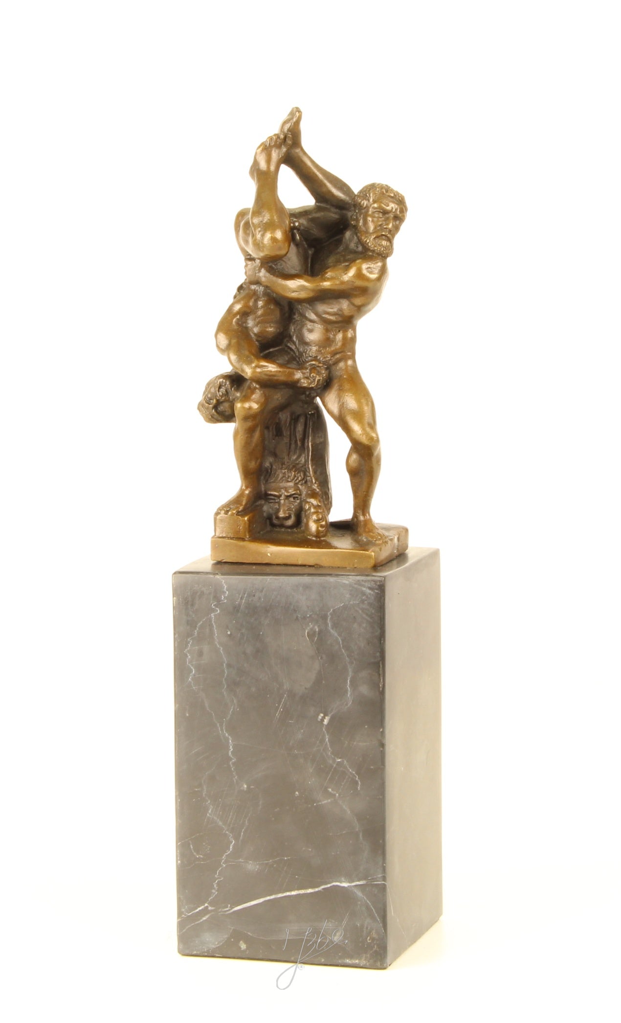 Bronzen sculptuur Hercules en Diomedes