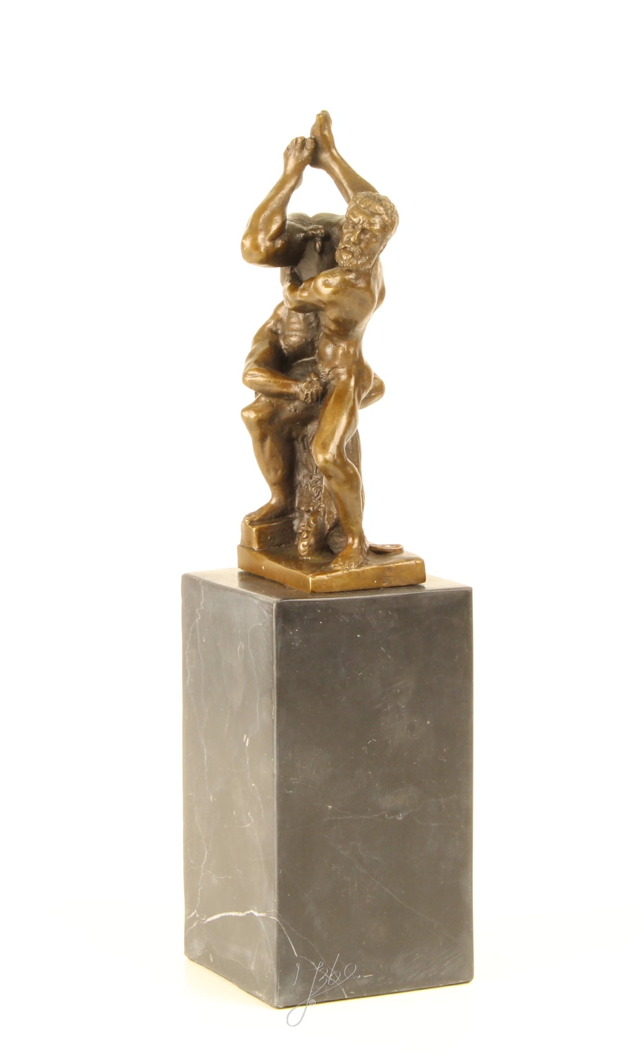 Bronzen sculptuur Hercules en Diomedes