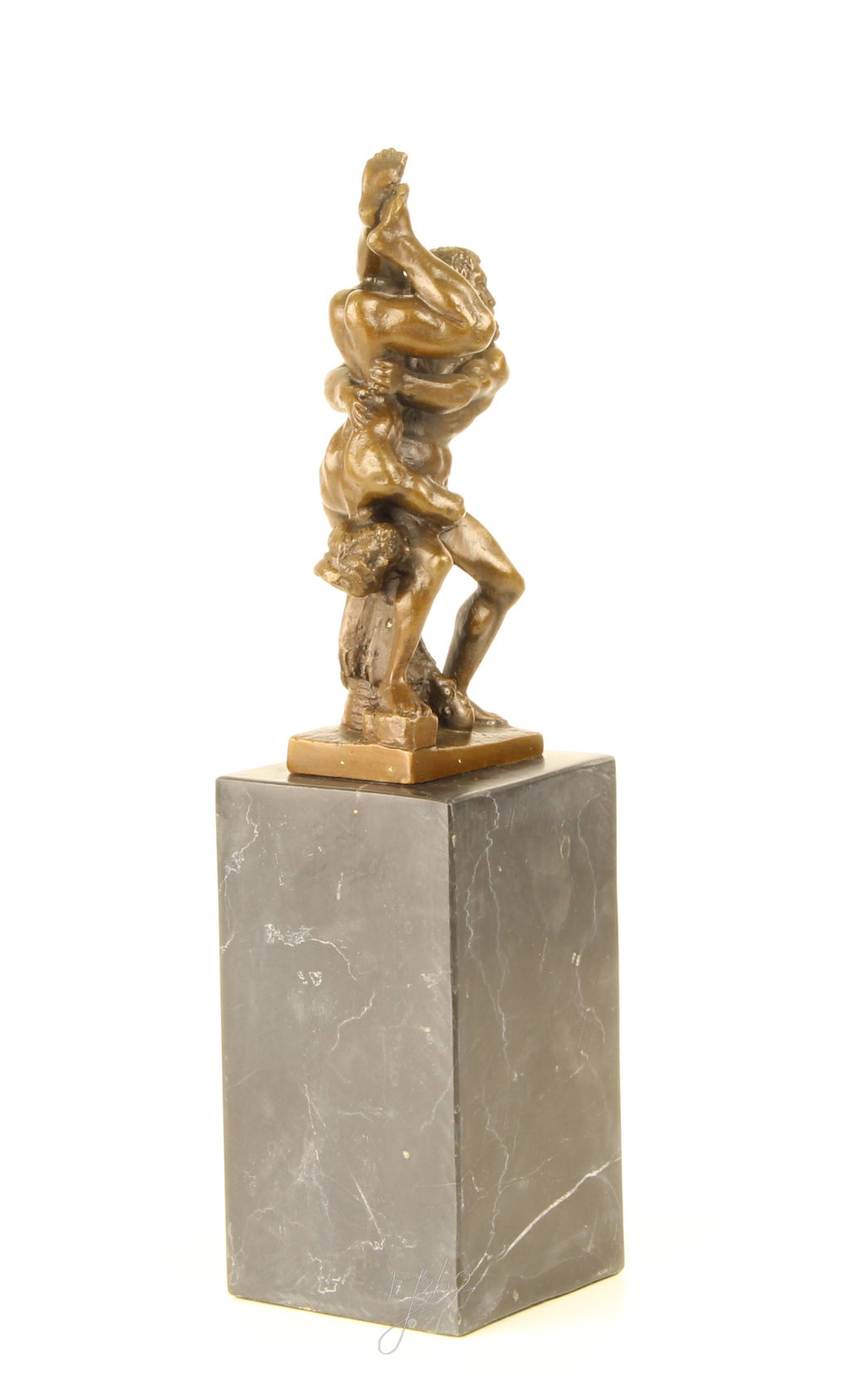 Bronzen sculptuur Hercules en Diomedes
