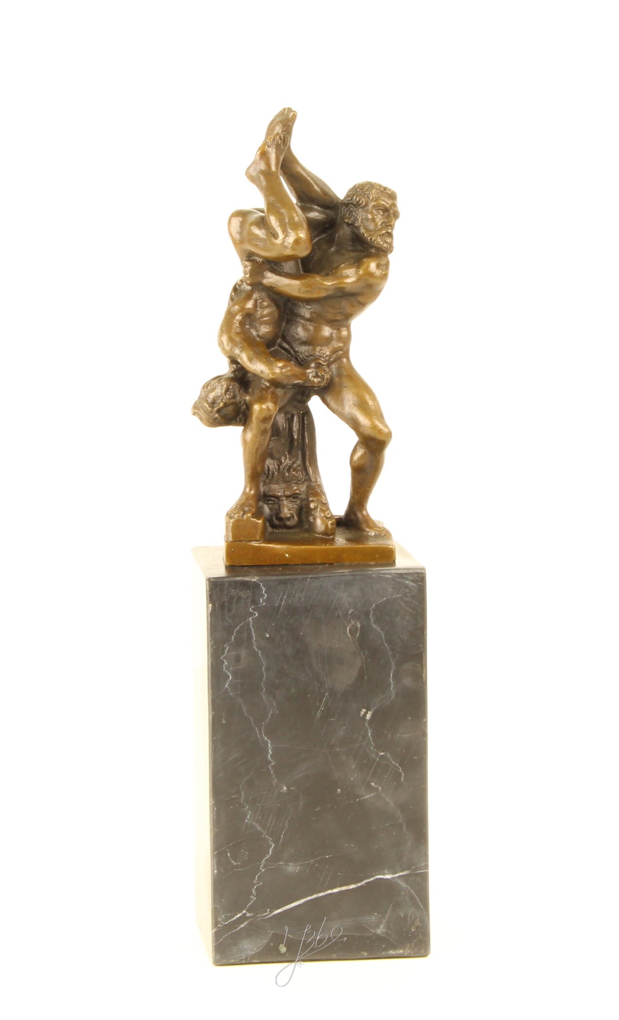 Bronzen sculptuur Hercules en Diomedes