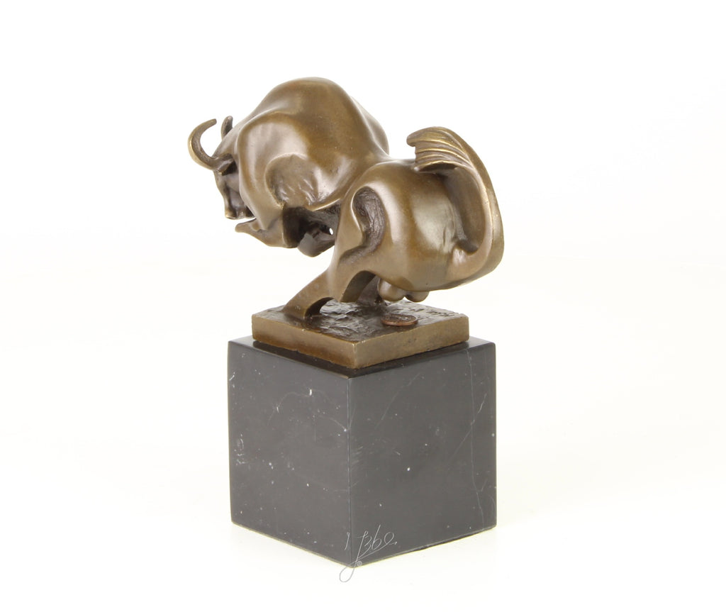 Stier – Bronzen modern beeld – 19 cm