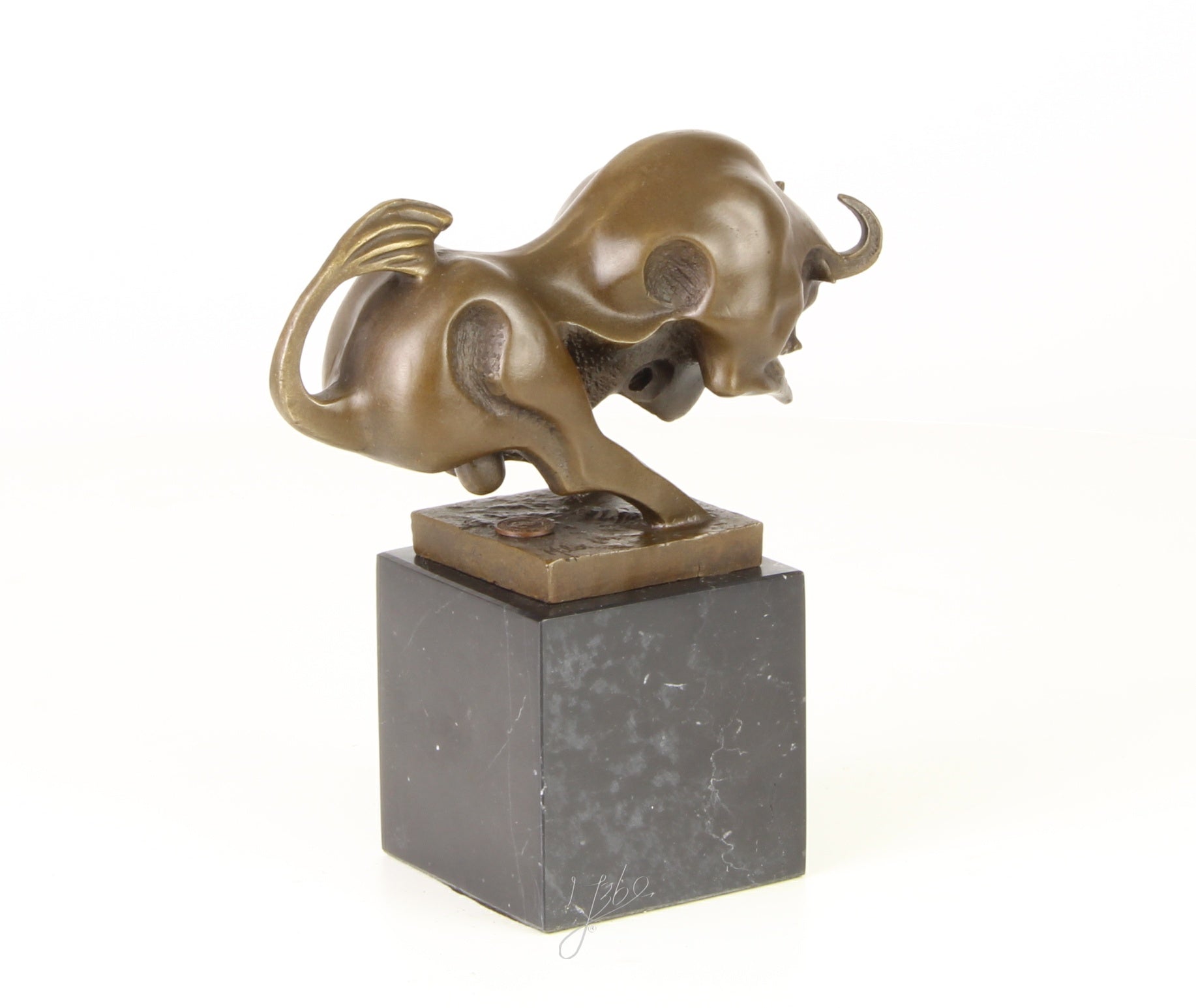 Stier – Bronzen modern beeld – 19 cm