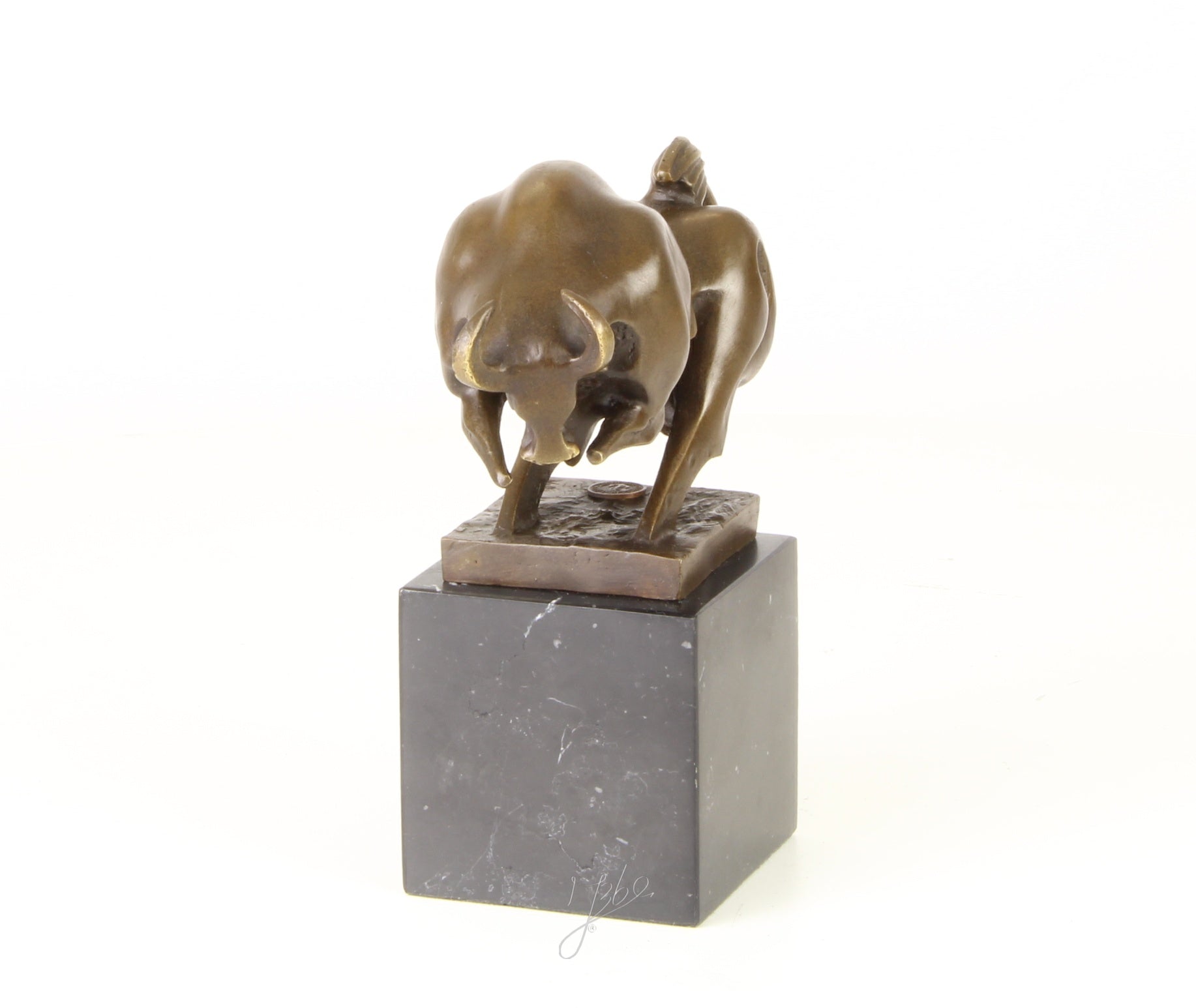 Stier – Bronzen modern beeld – 19 cm