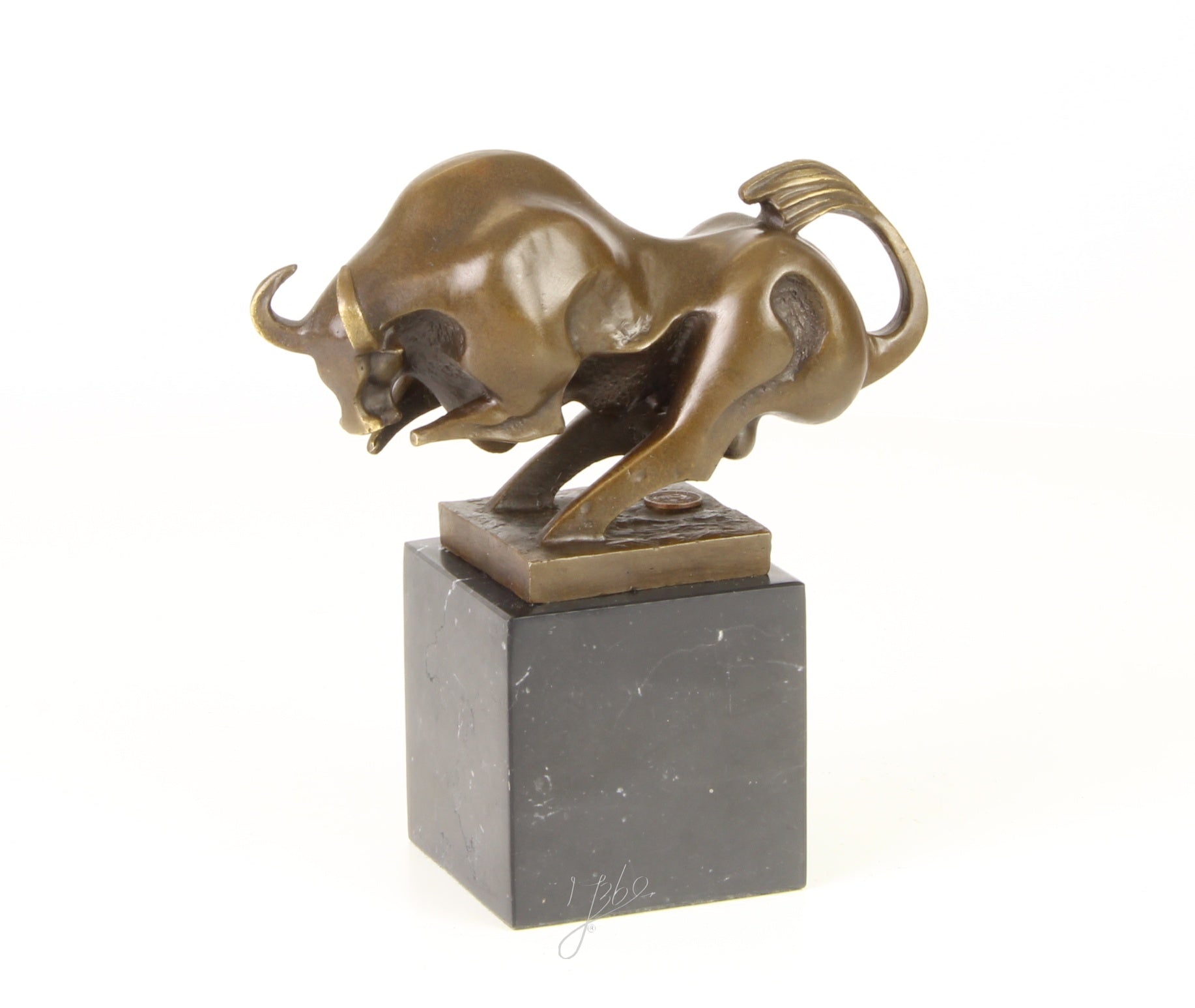 Stier – Bronzen modern beeld – 19 cm