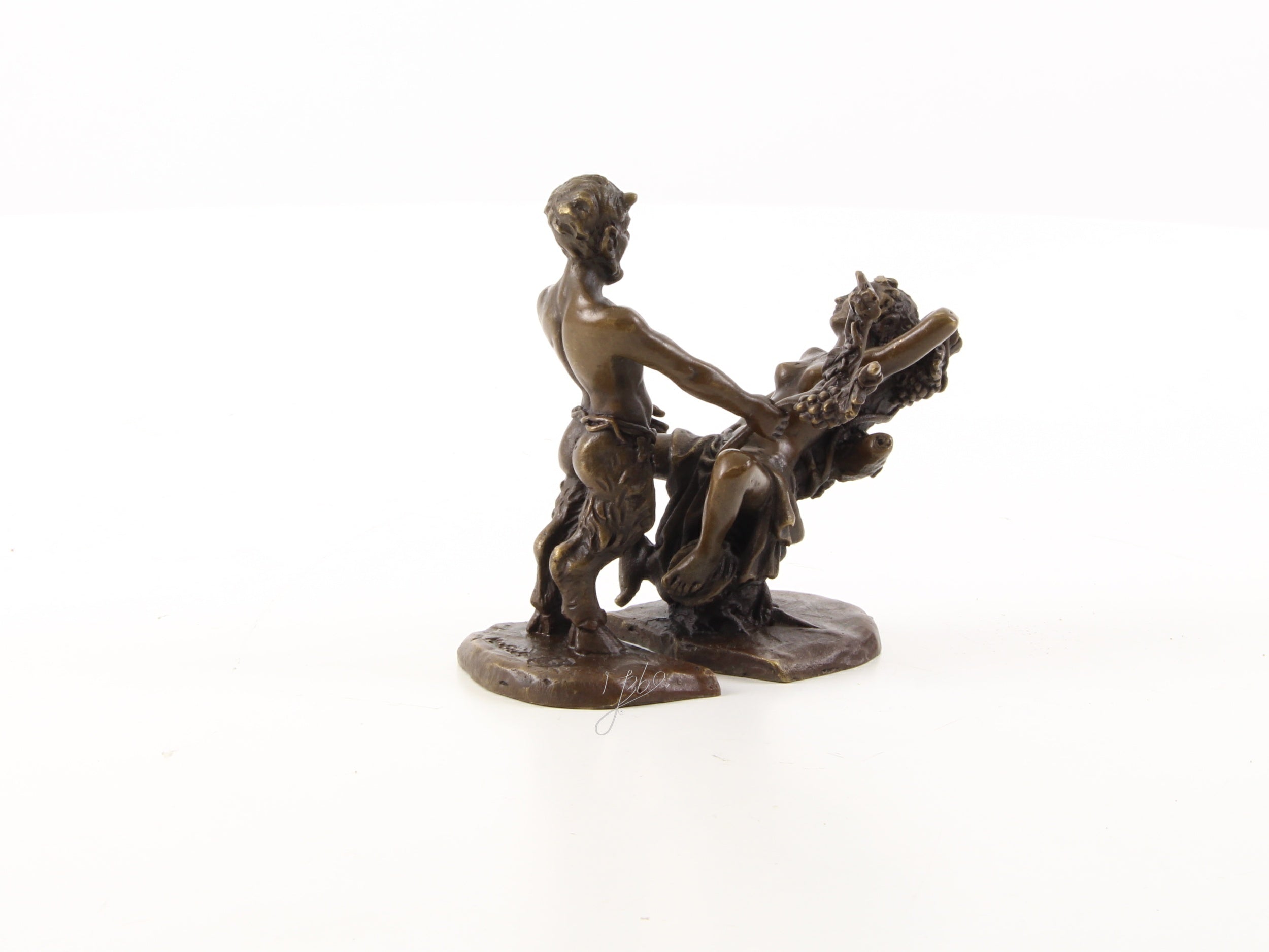 Satyr & vrouw – Erotische bronzen set