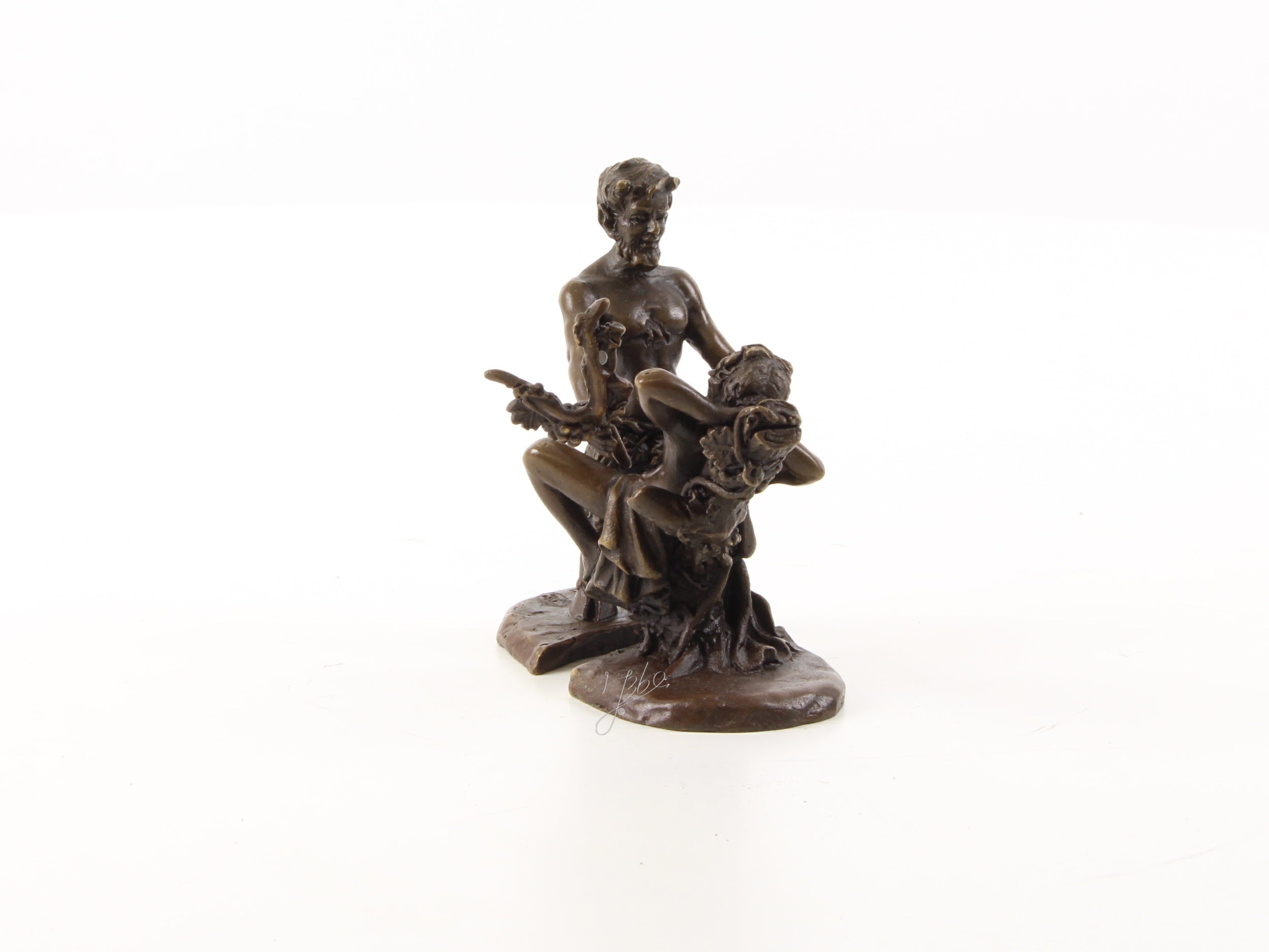 Satyr & vrouw – Erotische bronzen set