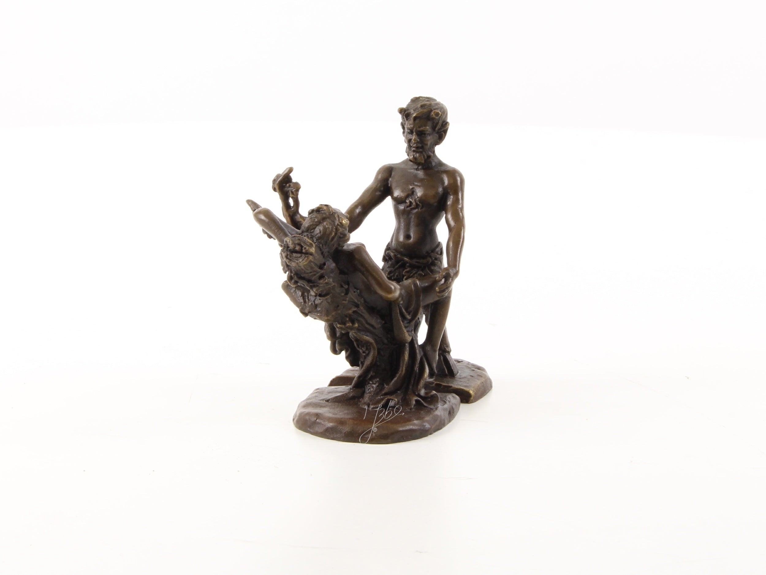 Satyr & vrouw – Erotische bronzen set