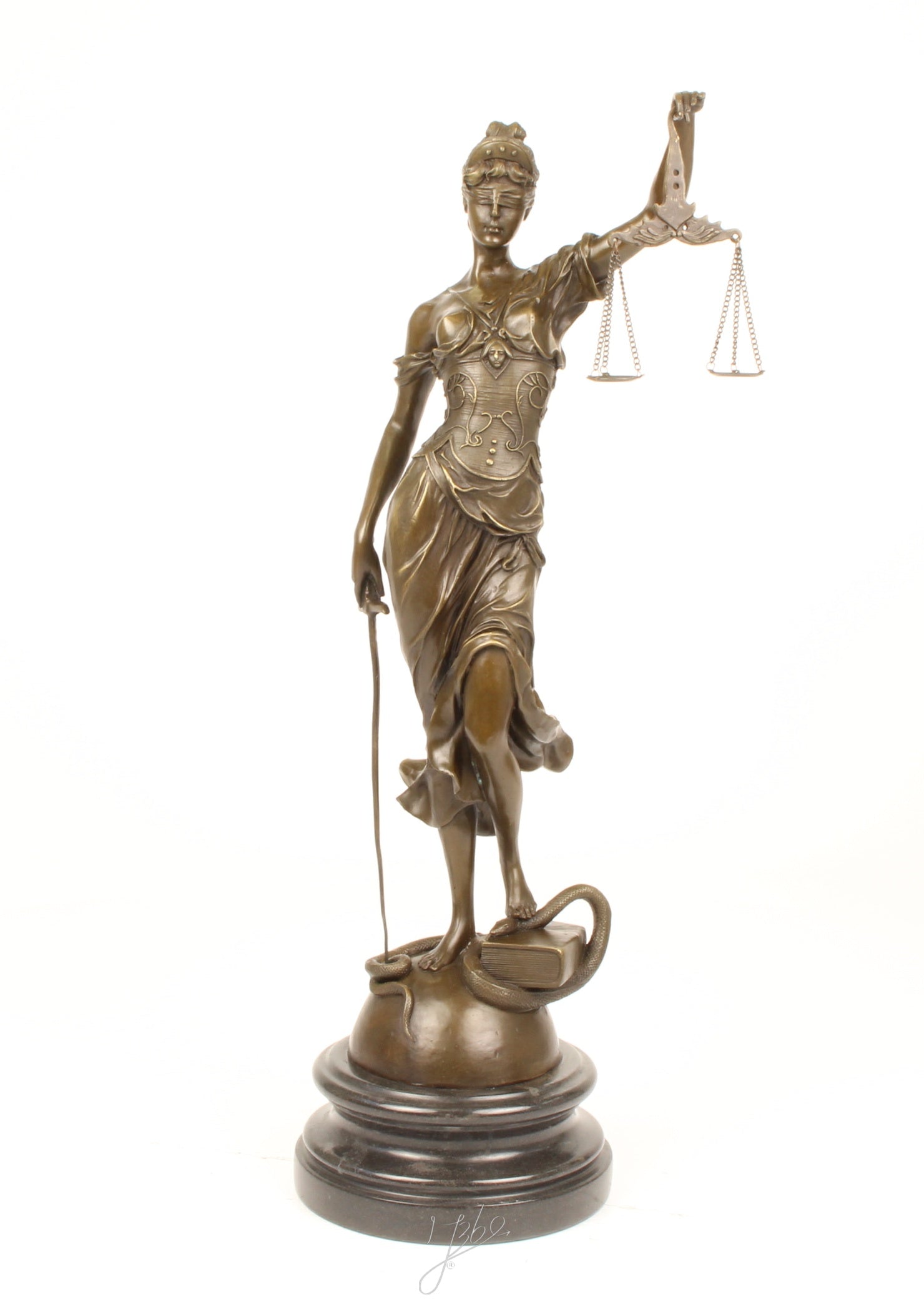 Vrouwe Justitia – Bronzen beeld – 62 cm
